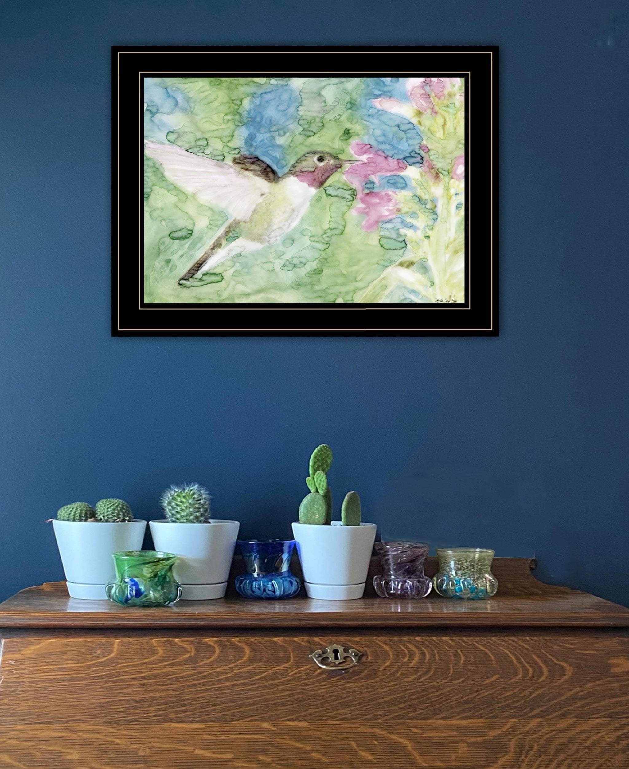 Hummingbird 1 Black Framed Print Wall Art - Image 5