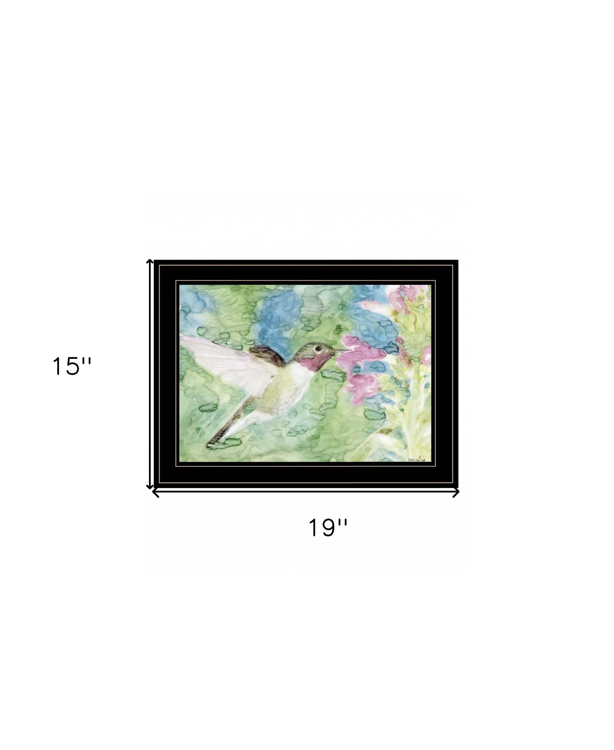 Hummingbird 1 Black Framed Print Wall Art - Image 6