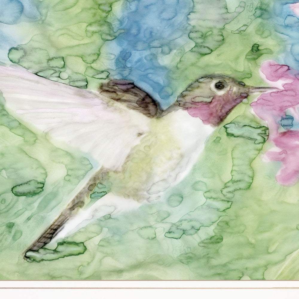 Hummingbird 1 White Framed Print Wall Art - Image 4