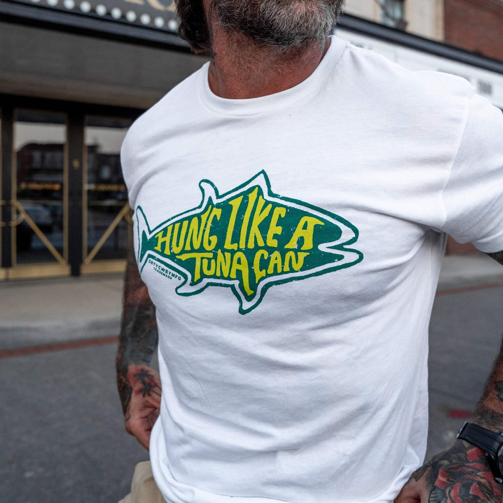Hung Like A Tuna can Men's T-Shirt - Image 9
