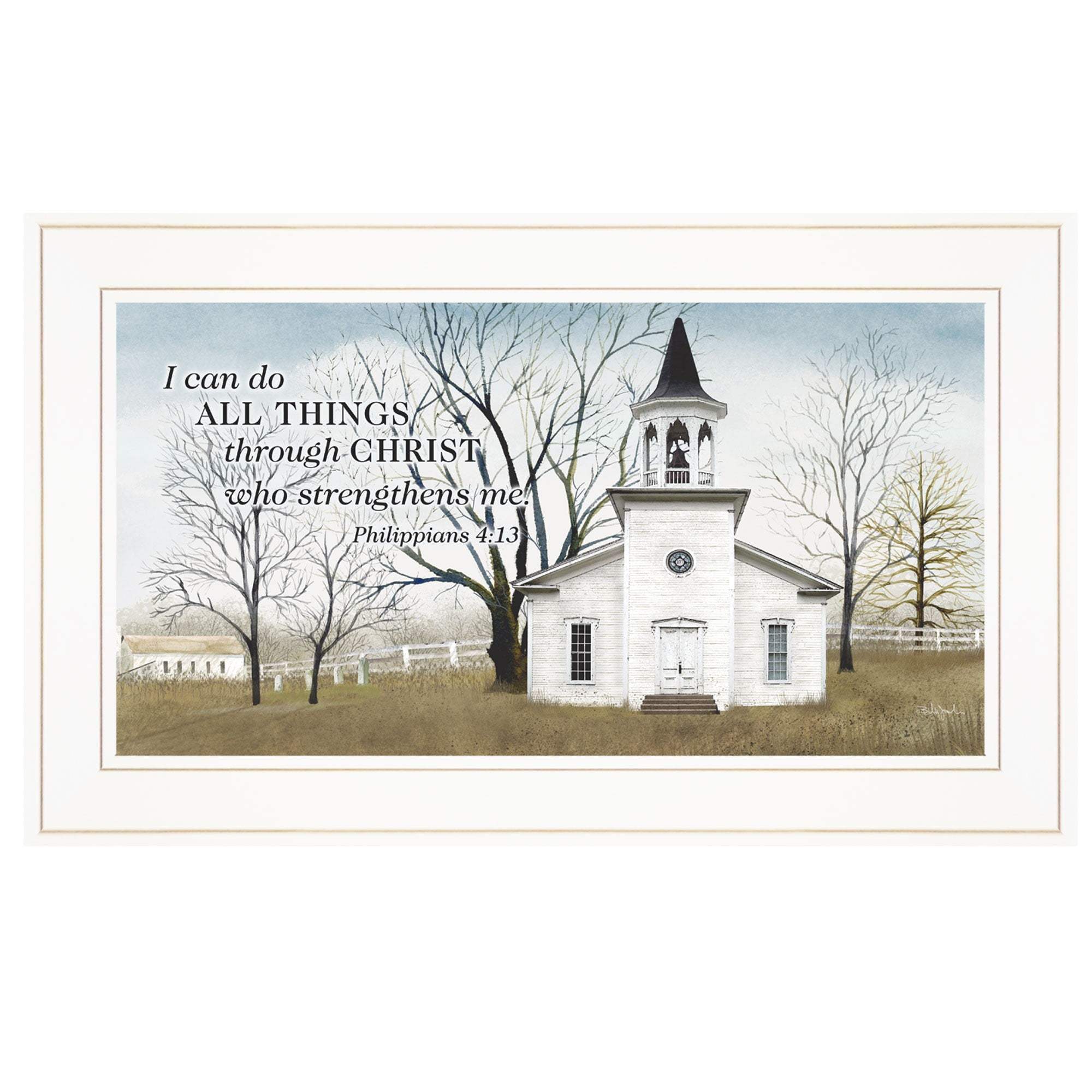 I Can Do All Things 2 White Framed Print Wall Art - Image 2