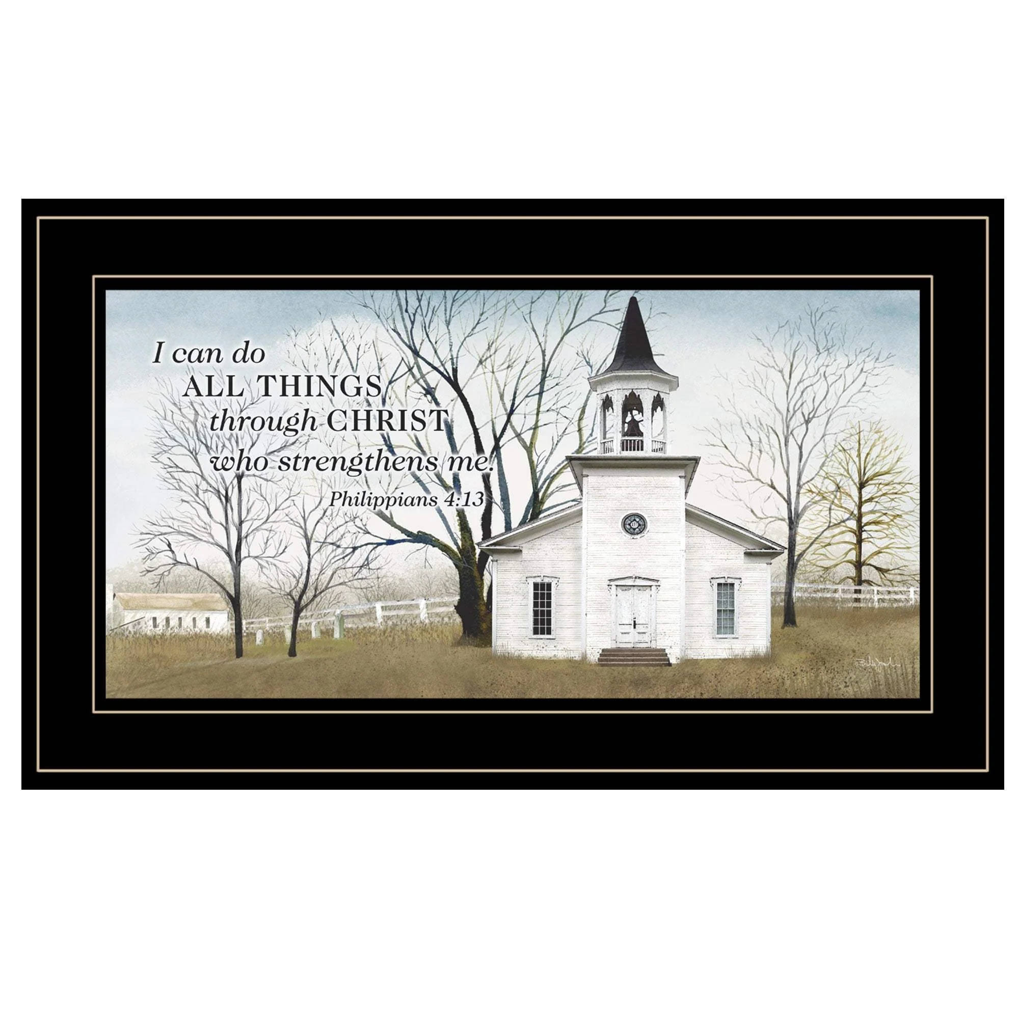 I Can Do All Things 4 Black Framed Print Wall Art - Image 2