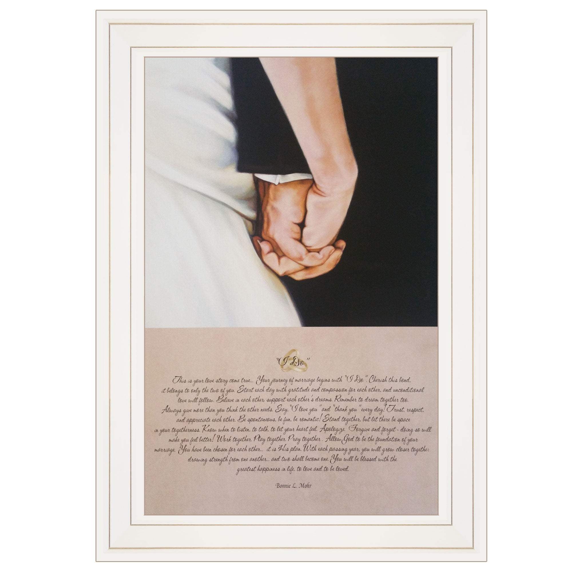I DO 1 White Framed Print Wall Art - Image 2