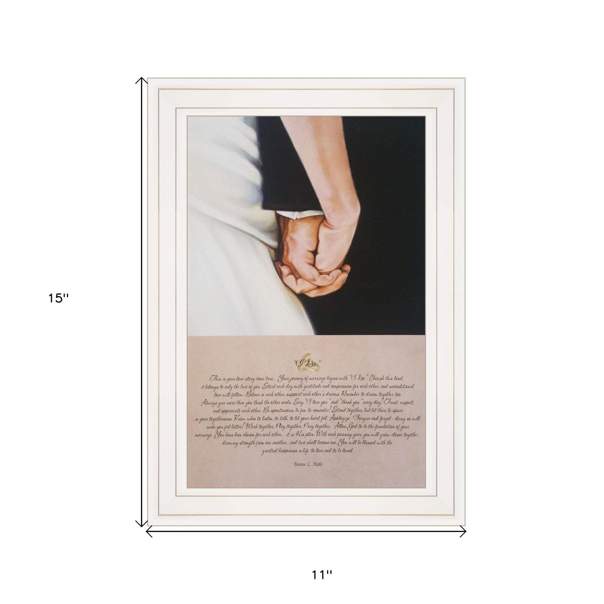 I DO 1 White Framed Print Wall Art - Image 5