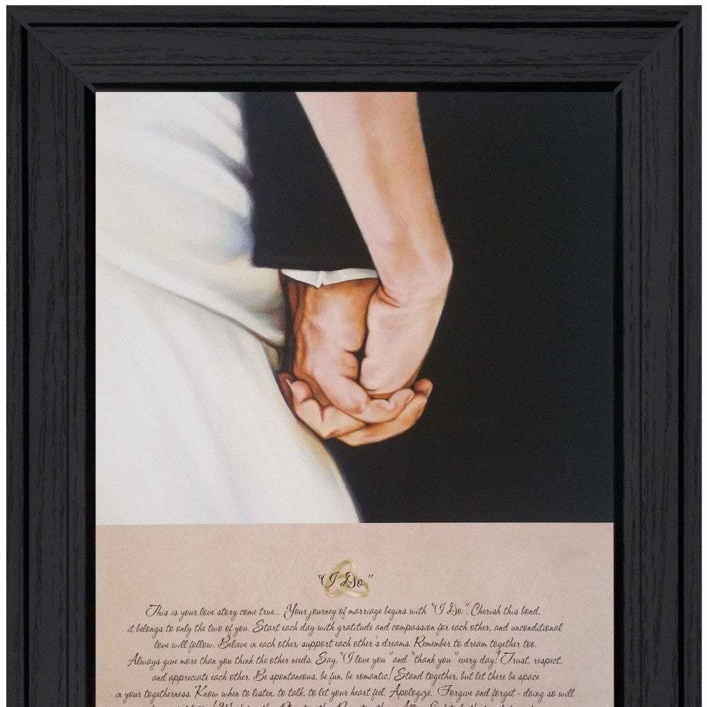 I DO 2 Black Framed Print Wall Art - Image 3