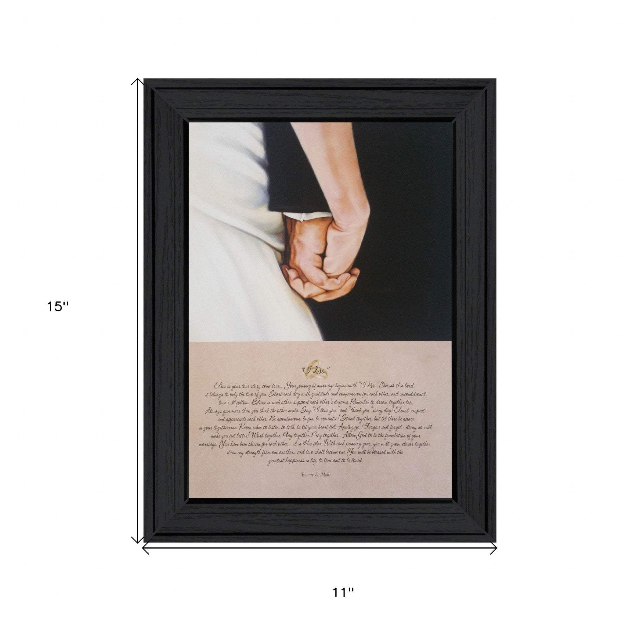 I DO 2 Black Framed Print Wall Art - Image 4