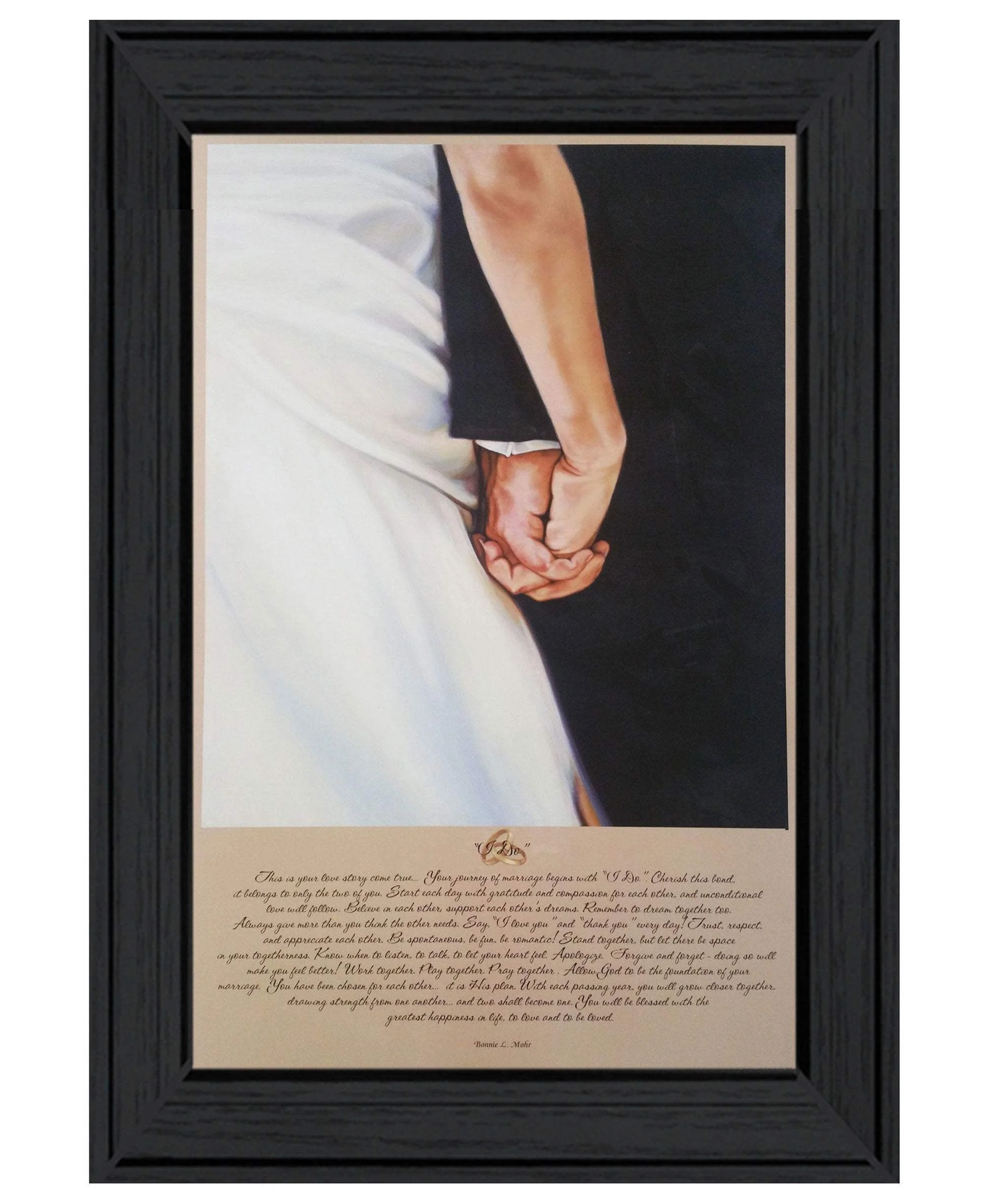 I DO 5 Black Framed Print Wall Art - Image 2