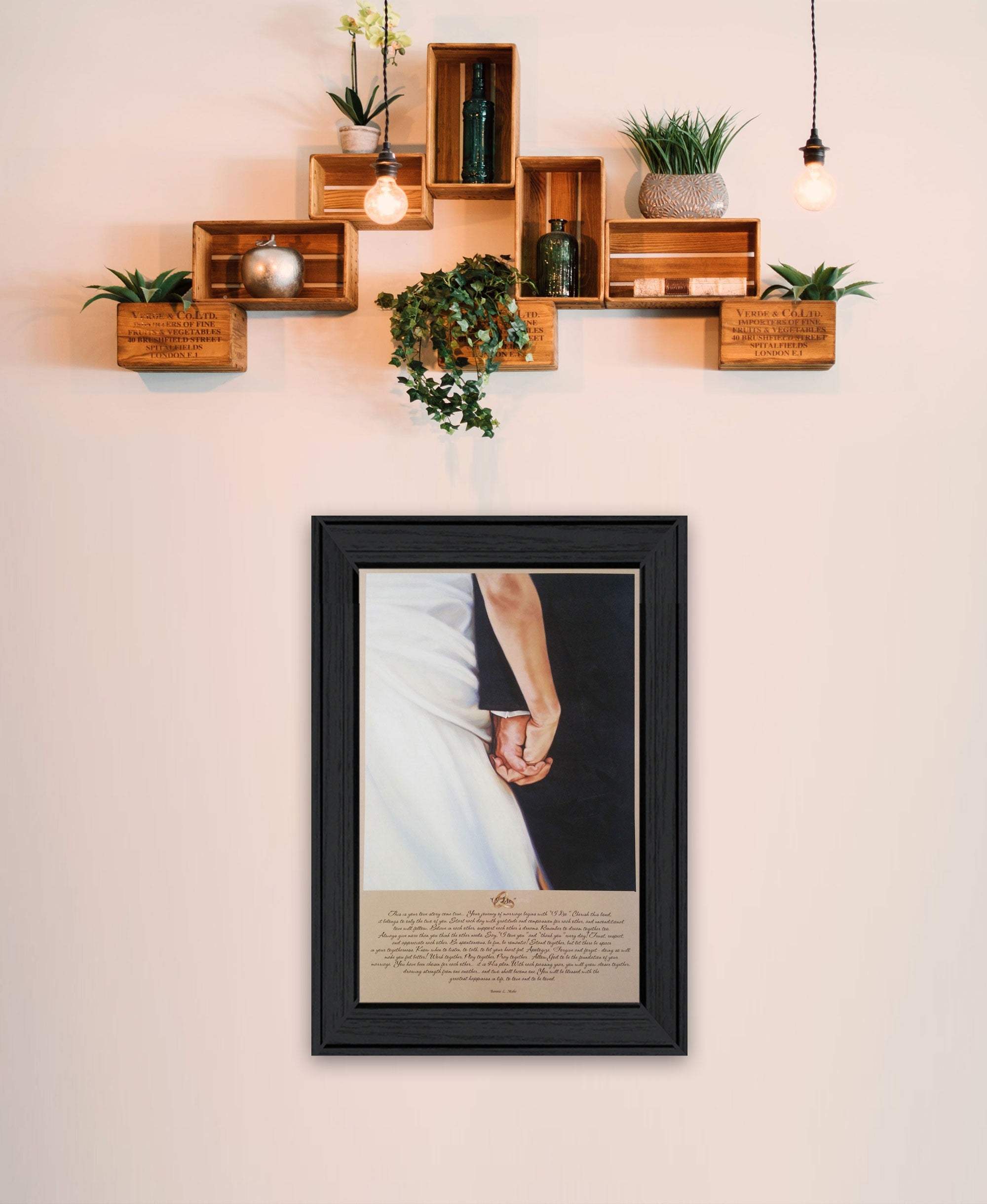I DO 5 Black Framed Print Wall Art - Image 4