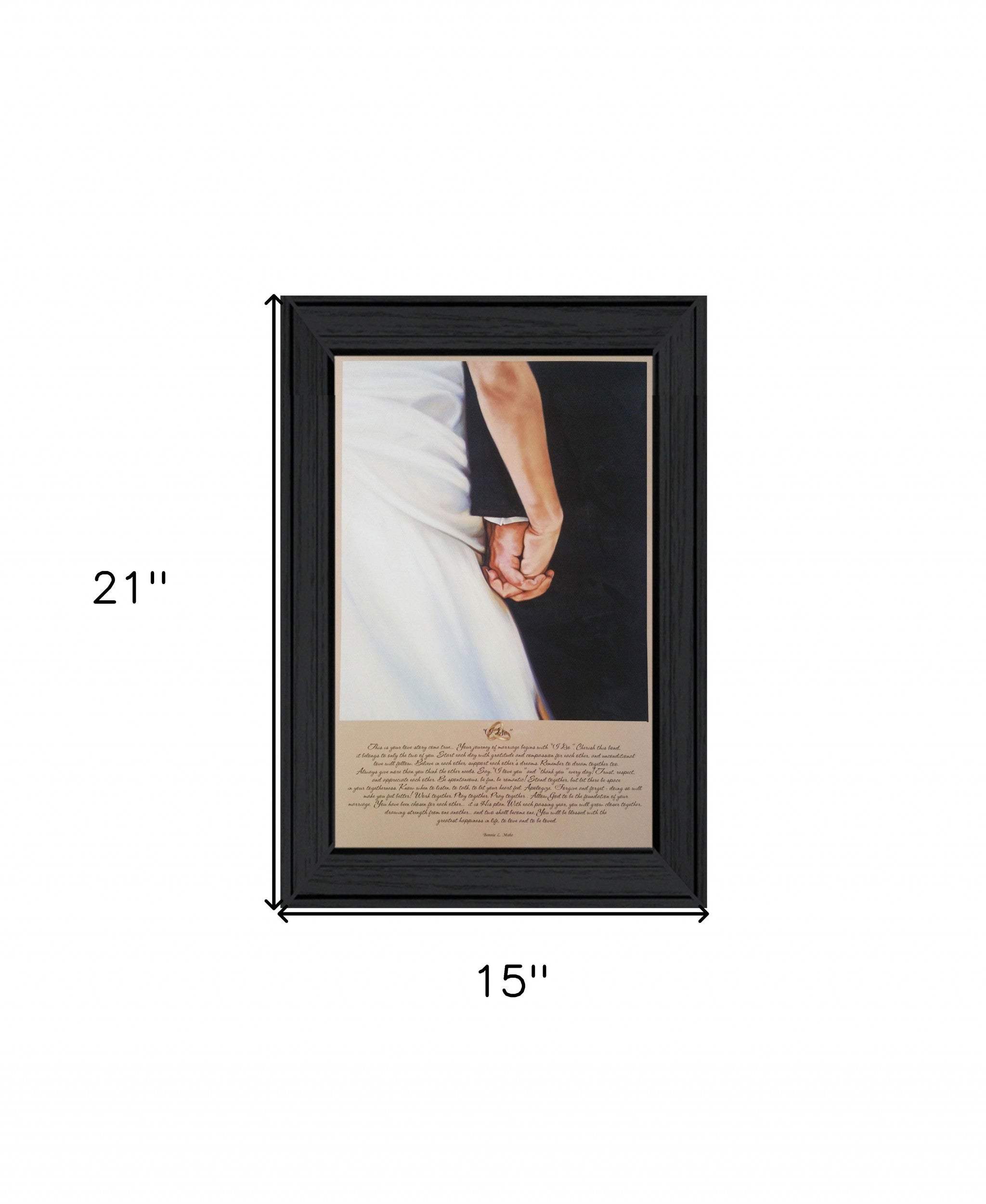 I DO 5 Black Framed Print Wall Art - Image 5