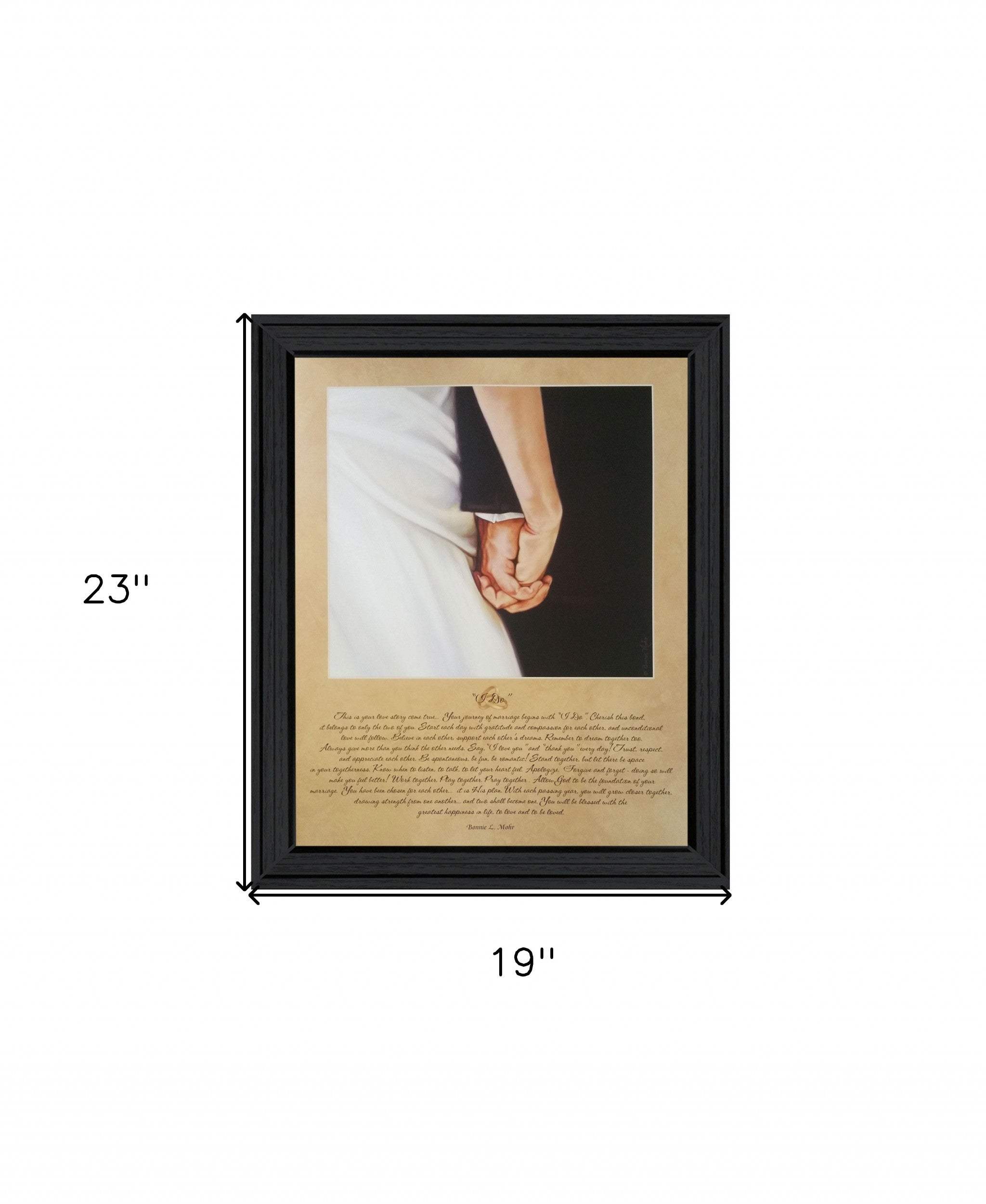 I DO 7 Black Framed Print Wall Art - Image 4