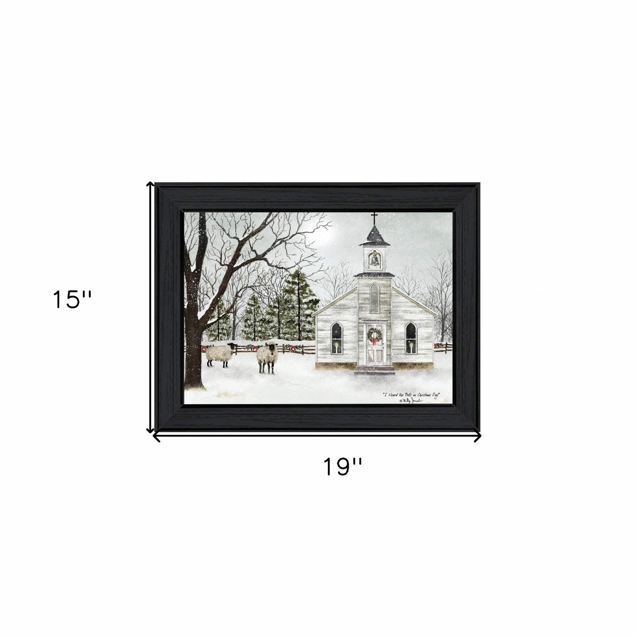I Heard the Bells on Christmas 2 Black Framed Print Wall Art - Image 5