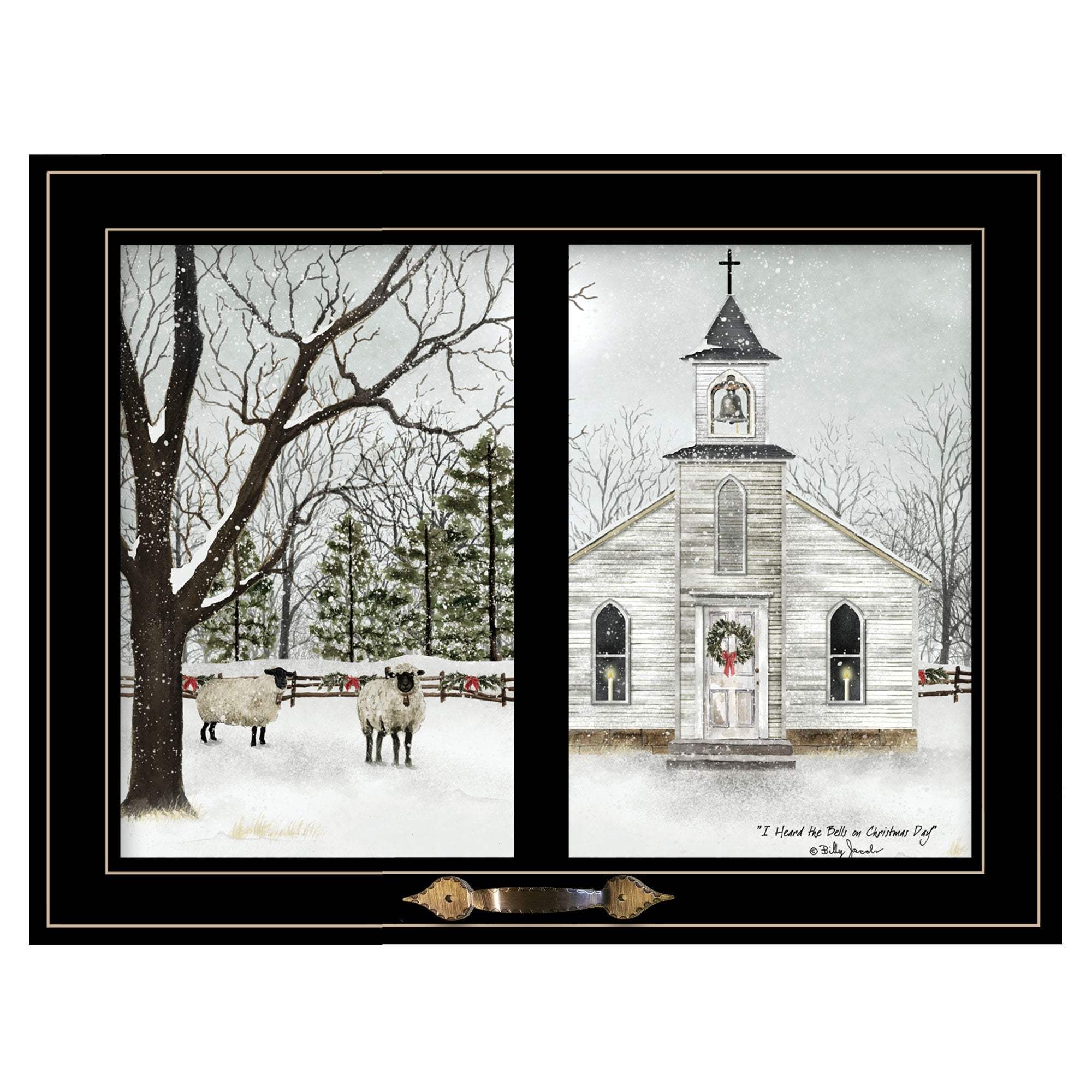 I Heard the Bells on Christmas Day 2 Black Framed Print Wall Art - Image 2