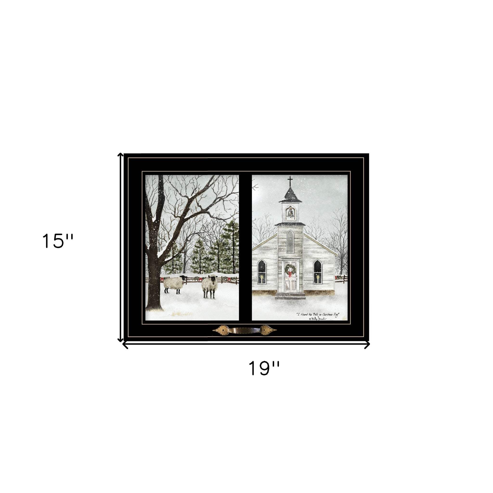 I Heard the Bells on Christmas Day 2 Black Framed Print Wall Art - Image 8