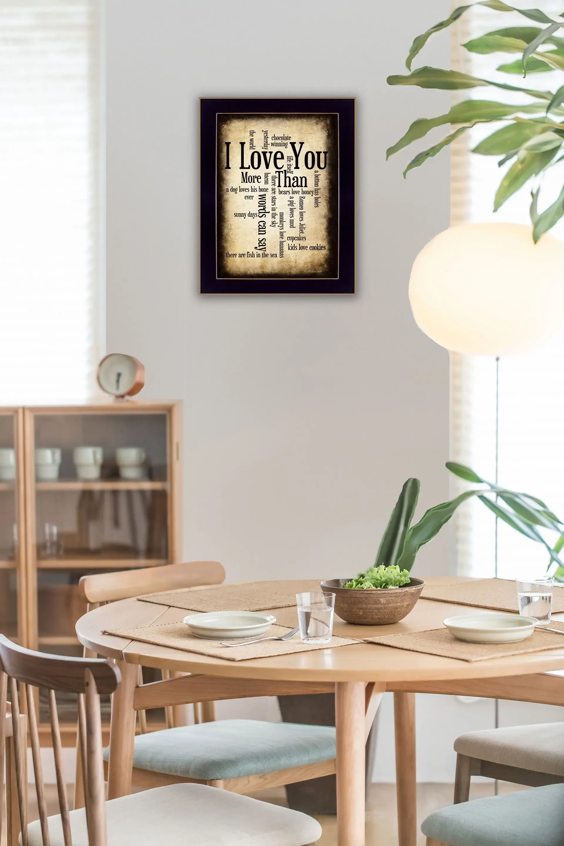 I Love You 1 Black Framed Print Wall Art - Image 4