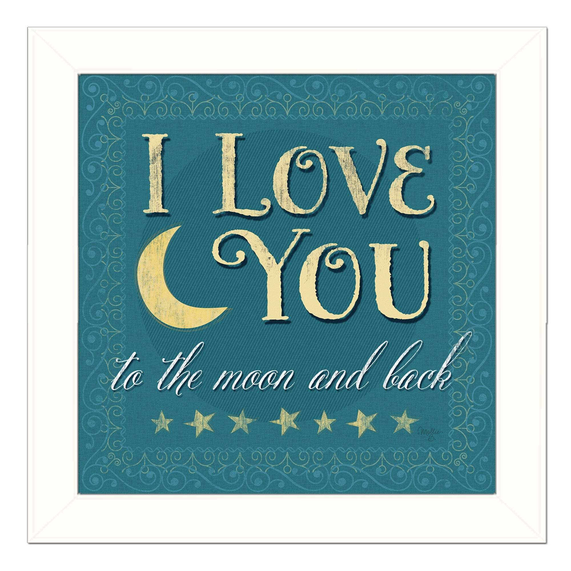 I Love You 2 White Framed Print Wall Art - Image 2