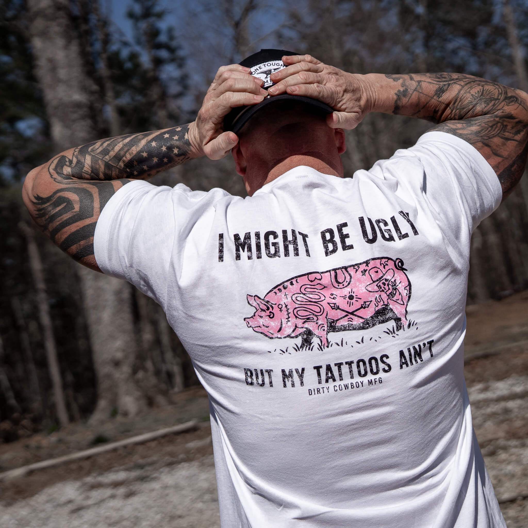 I Might Be Ugly But My Tattoos Ain't Men's T-Shirt - Image 4