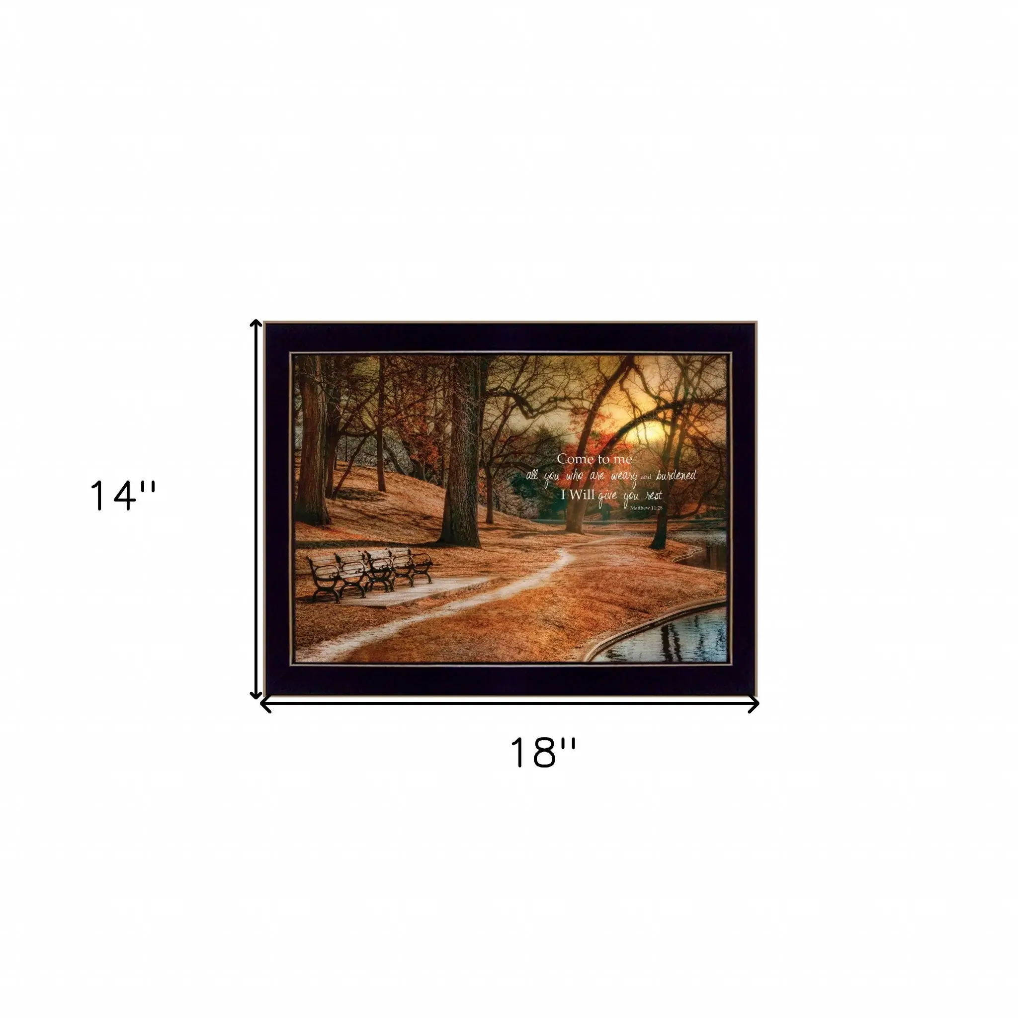 I Will Give You Rest 2 Black Framed Print Wall Art - Image 5