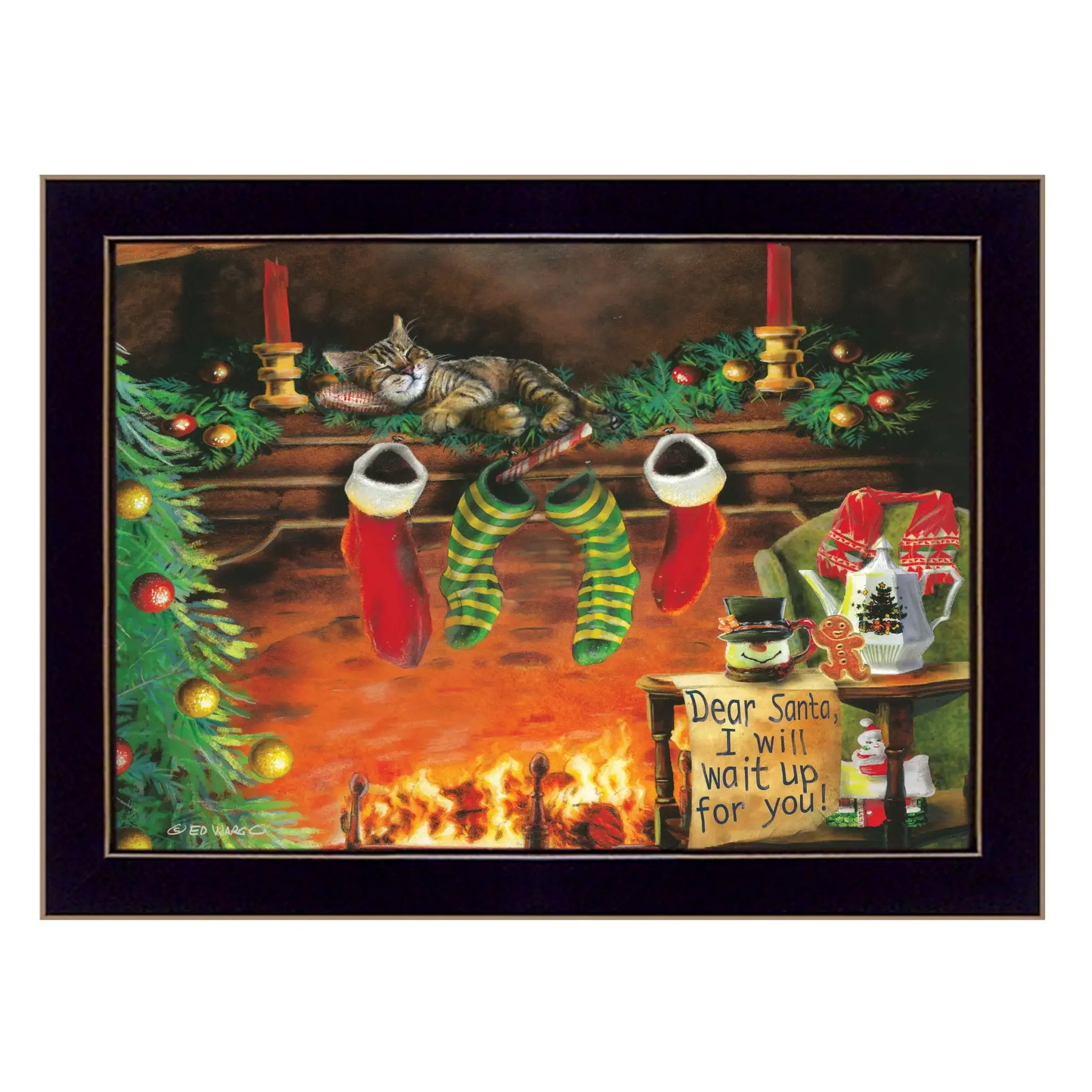 I Will Wait Up 1 Black Framed Print Wall Art - Image 2