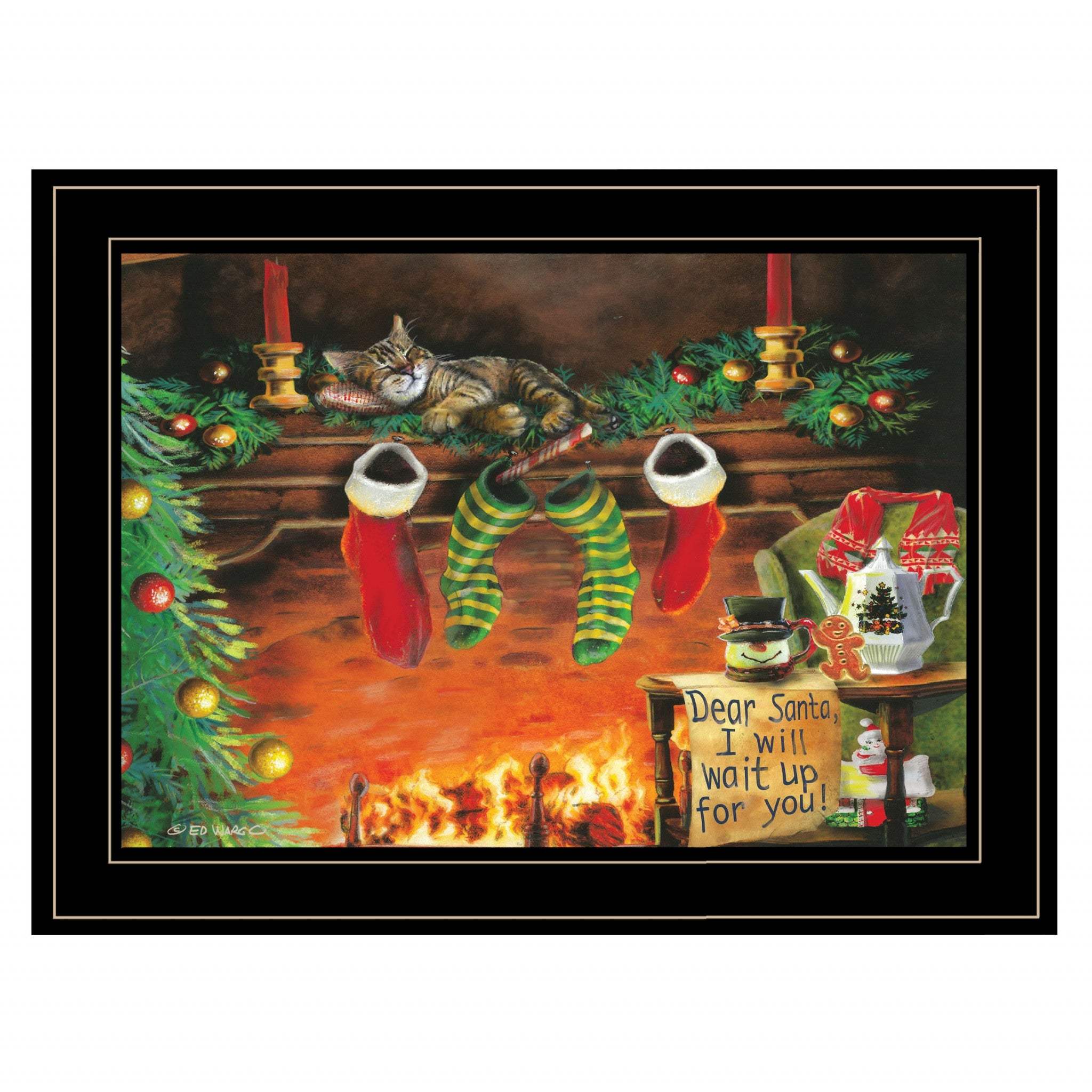 I Will Wait Up 3 Black Framed Print Wall Art - Image 2