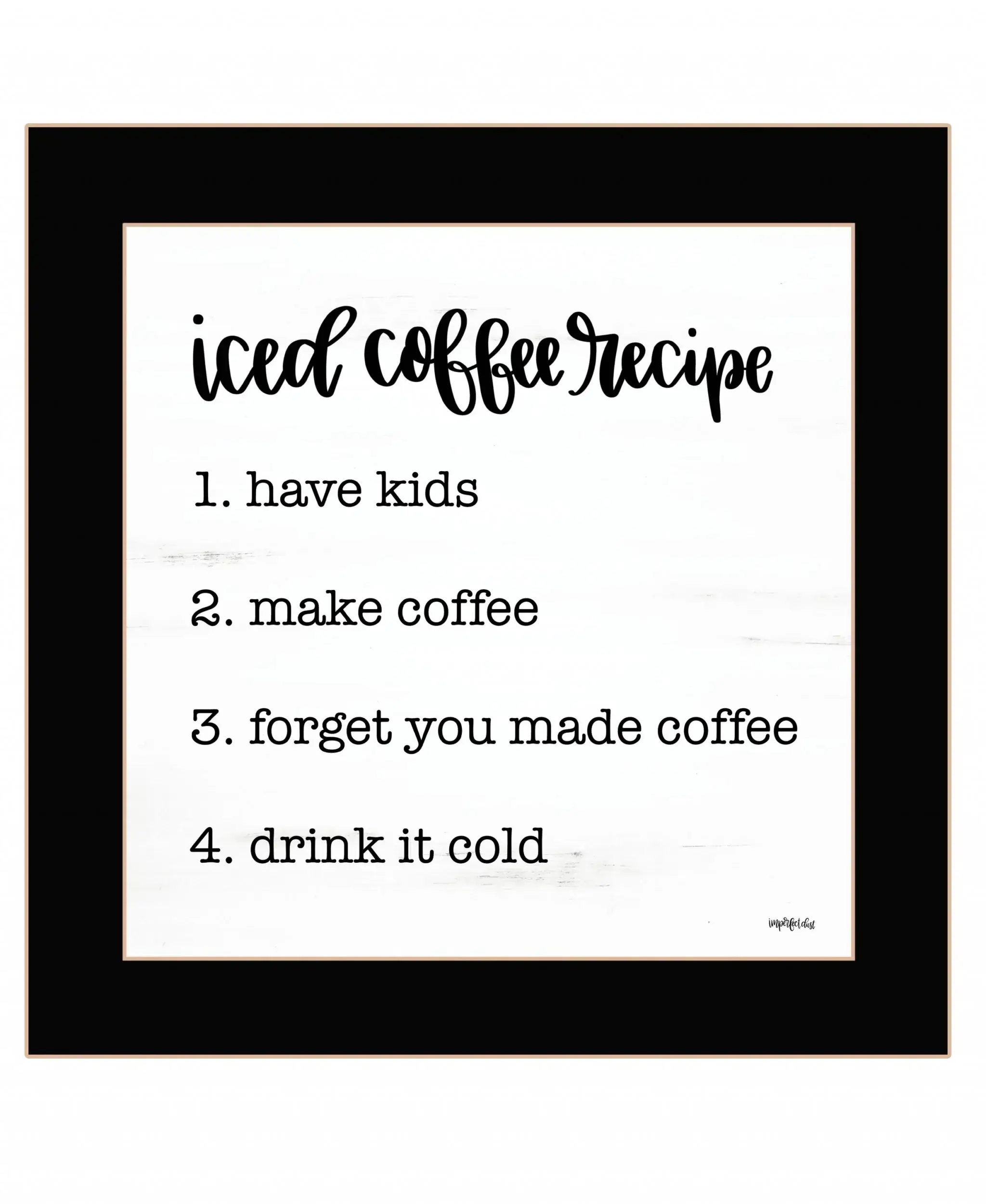 Iced Coffee Recipe 1 Black Framed Print Wall Art - Image 2