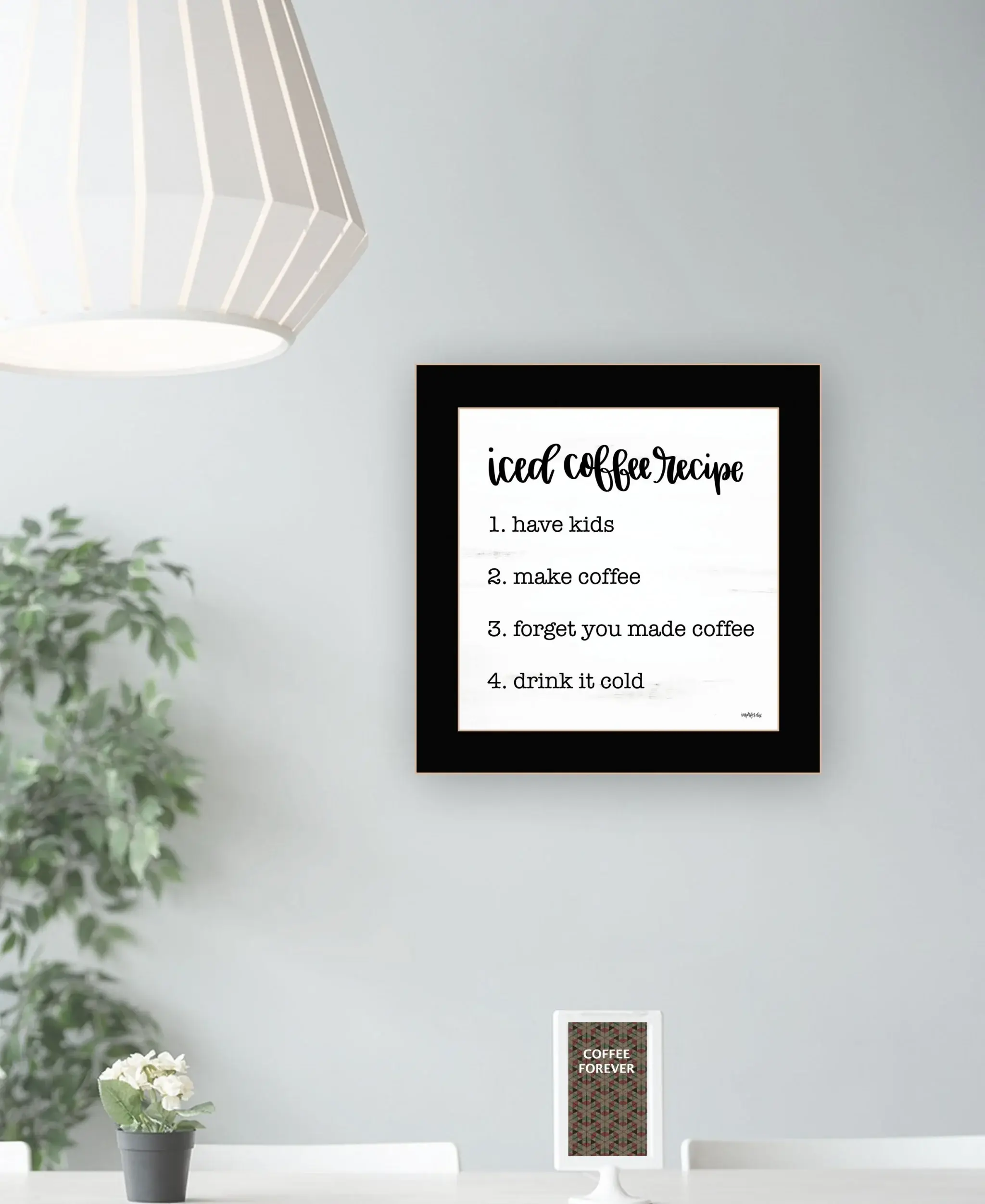 Iced Coffee Recipe 1 Black Framed Print Wall Art - Image 5