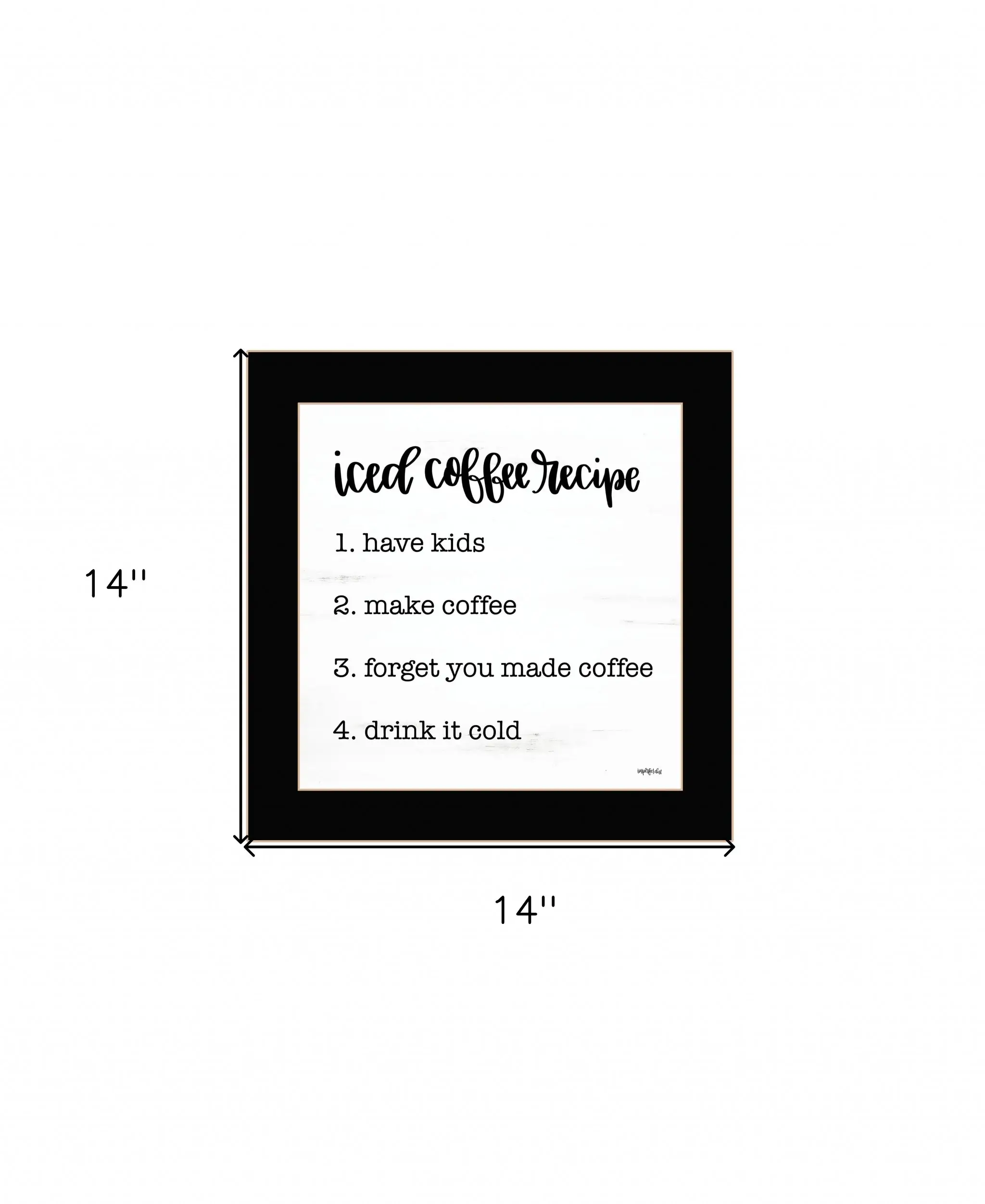 Iced Coffee Recipe 1 Black Framed Print Wall Art - Image 6
