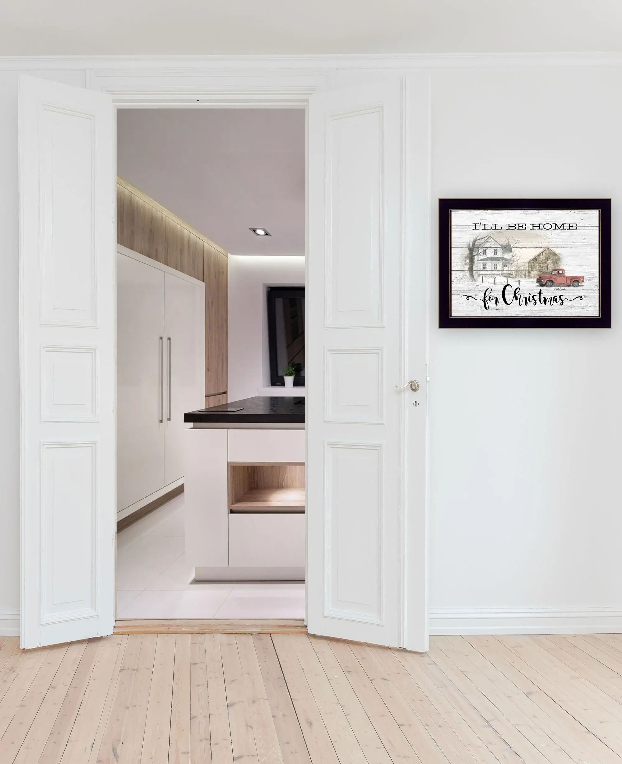 Ill be home for Christmas 1 Black Framed Print Wall Art - Image 5