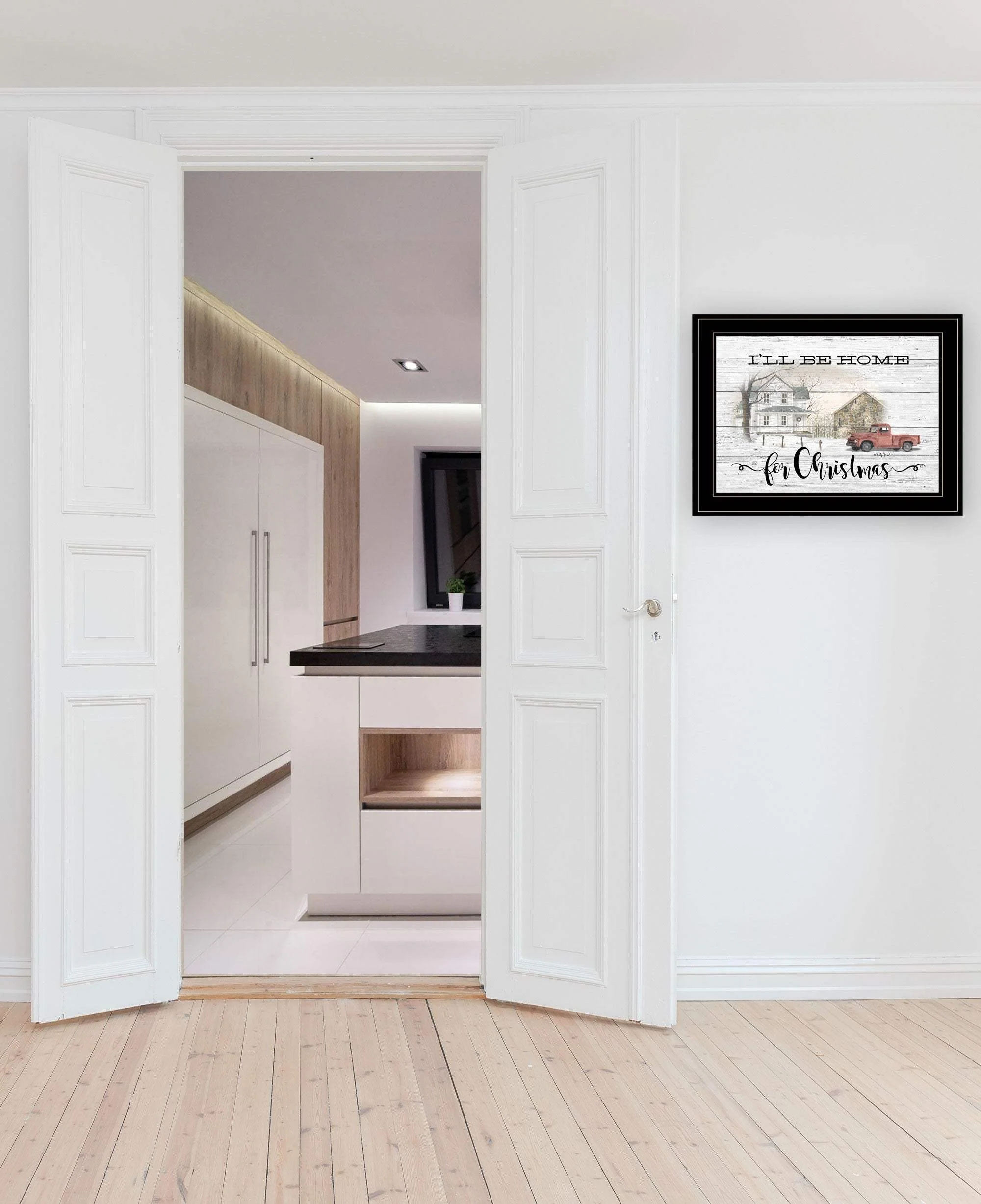 Ill be home for Christmas 3 Black Framed Print Wall Art - Image 4