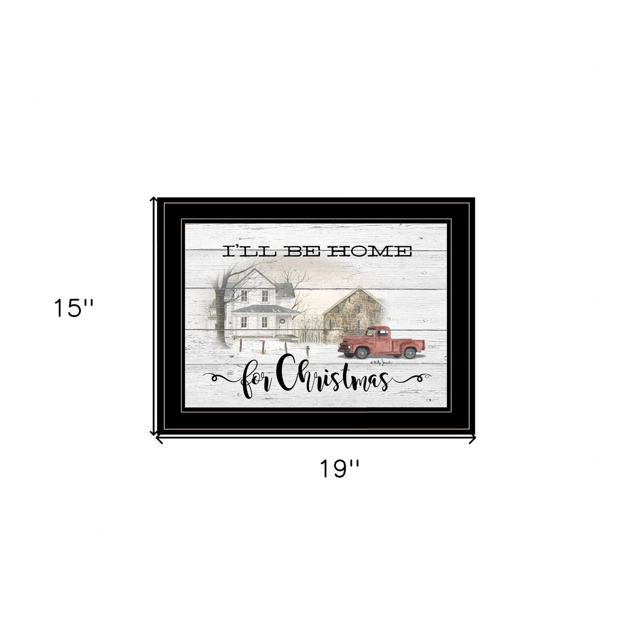 Ill be home for Christmas 3 Black Framed Print Wall Art - Image 5
