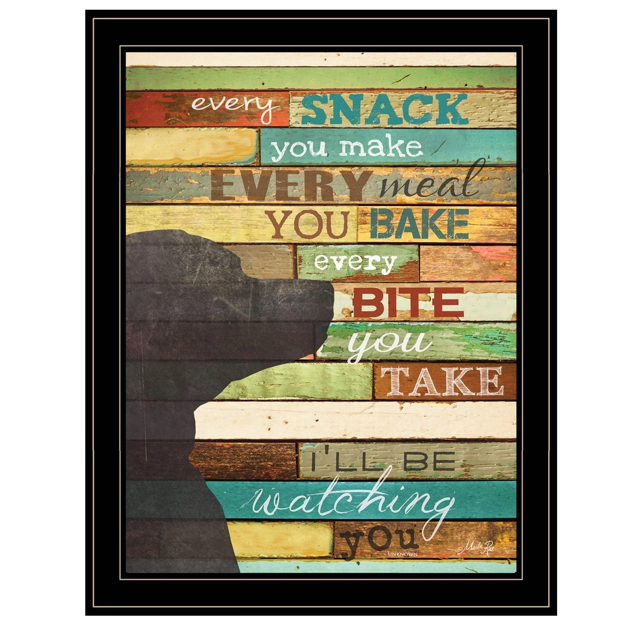 Ill Be Watching You 7 Black Framed Print Wall Art - Image 3
