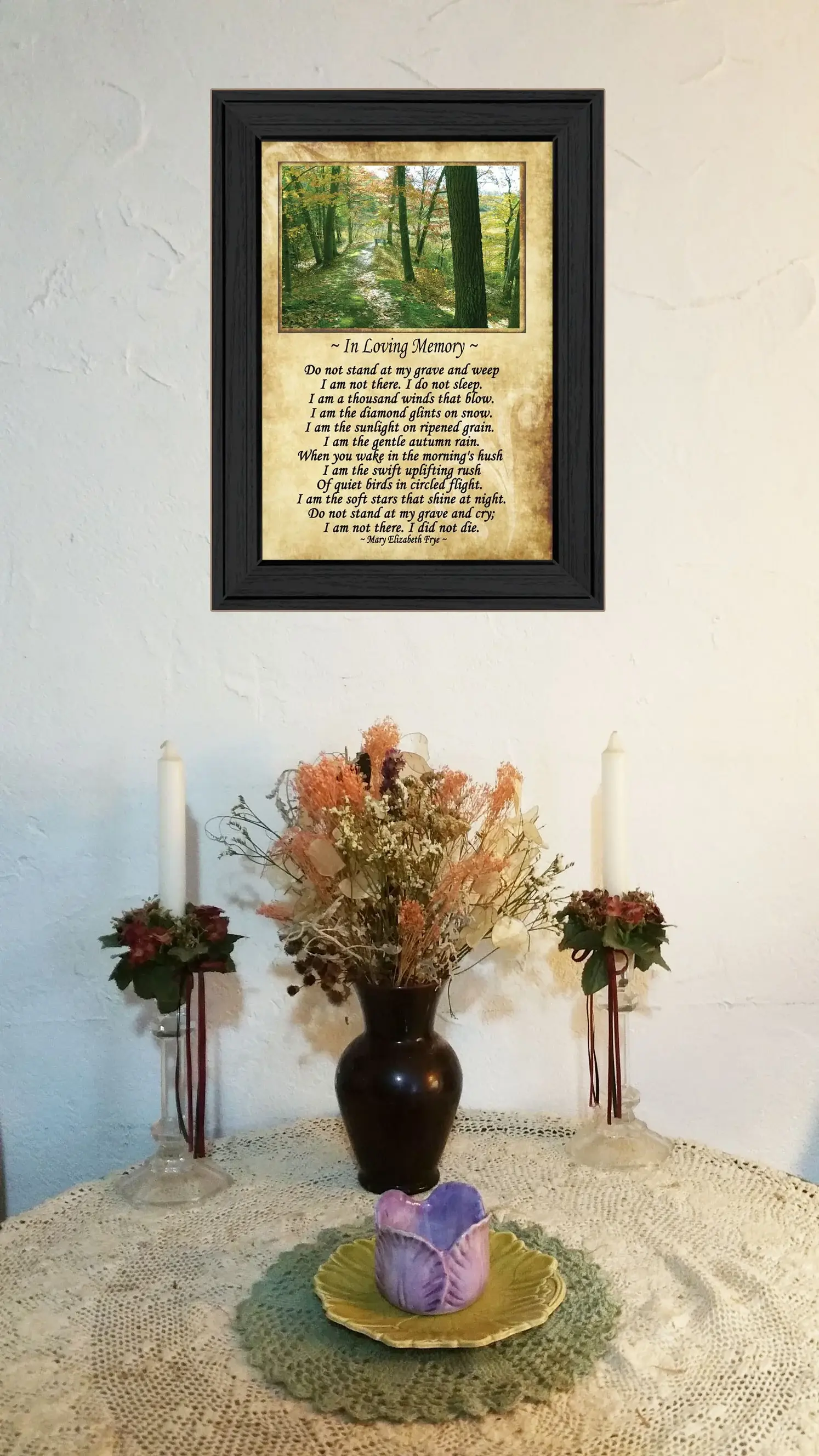 In Loving Memory 1 Black Framed Print Wall Art - Image 4