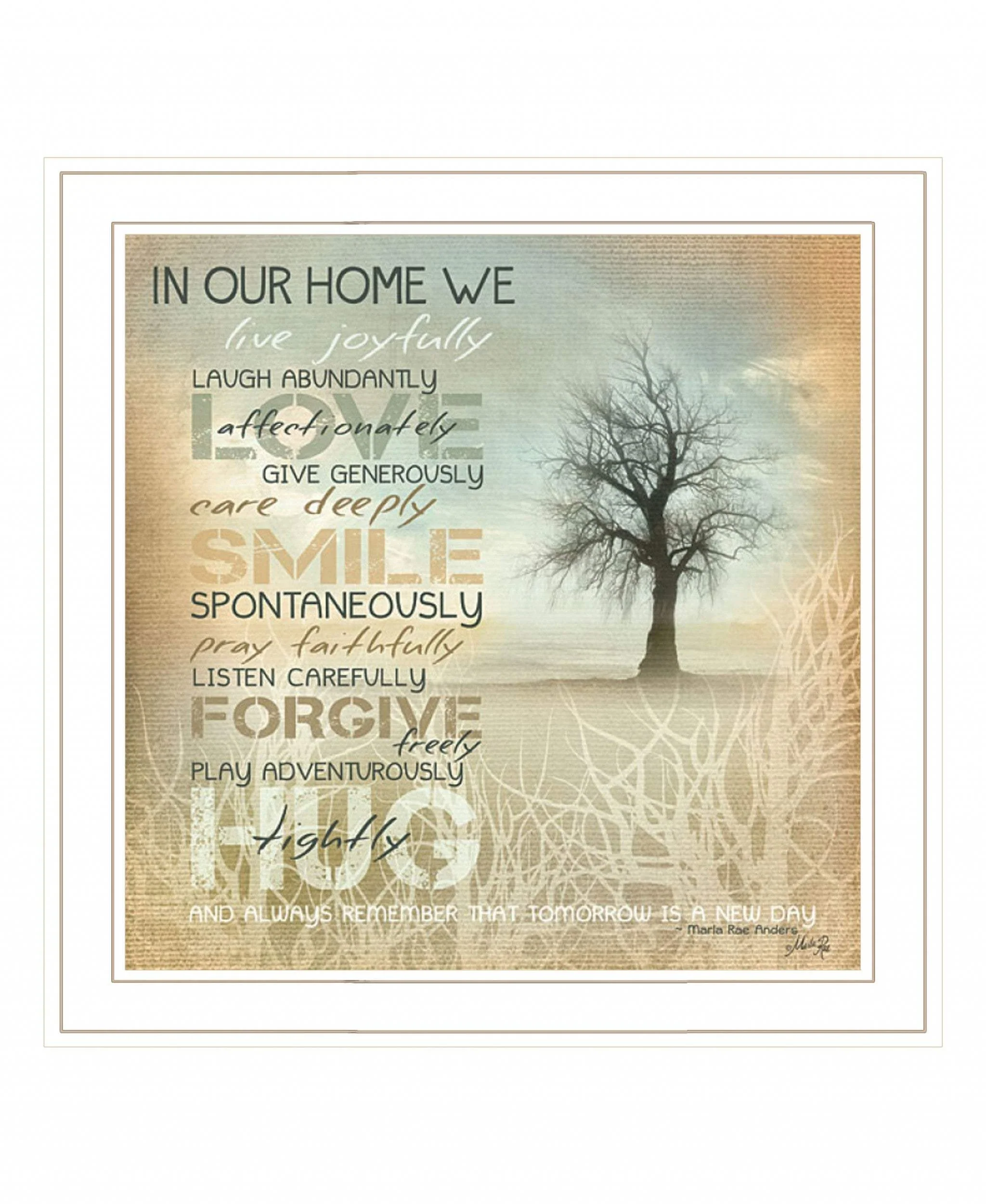In Our Home 3 White Framed Print Wall Art - Image 2