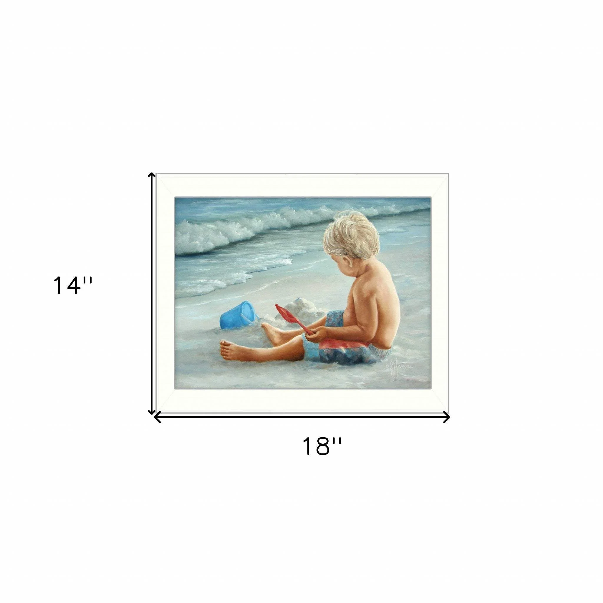 In the Sand White Framed Print Wall Art - Image 6
