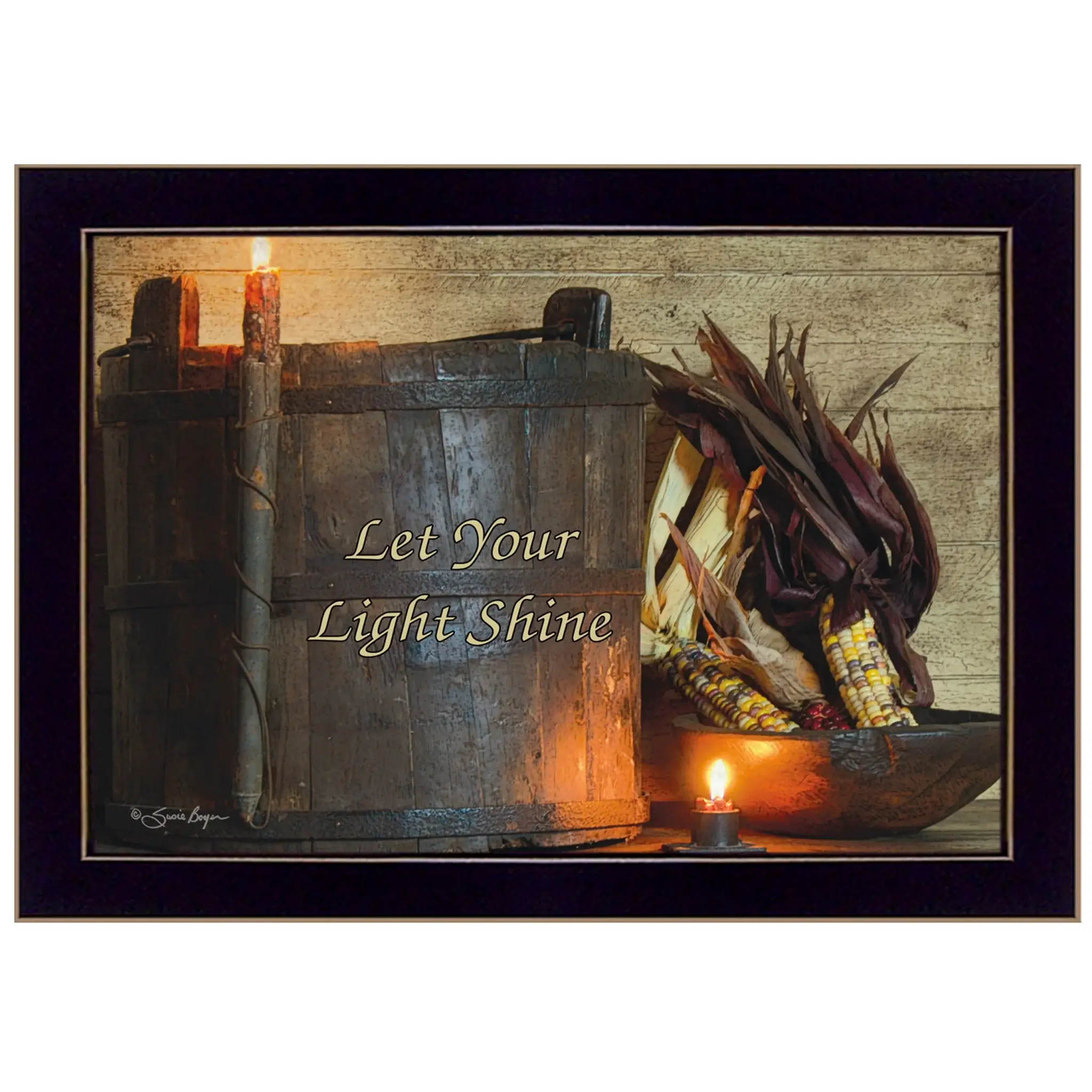 Indian Corn 1 Black Framed Print Wall Art - Image 2