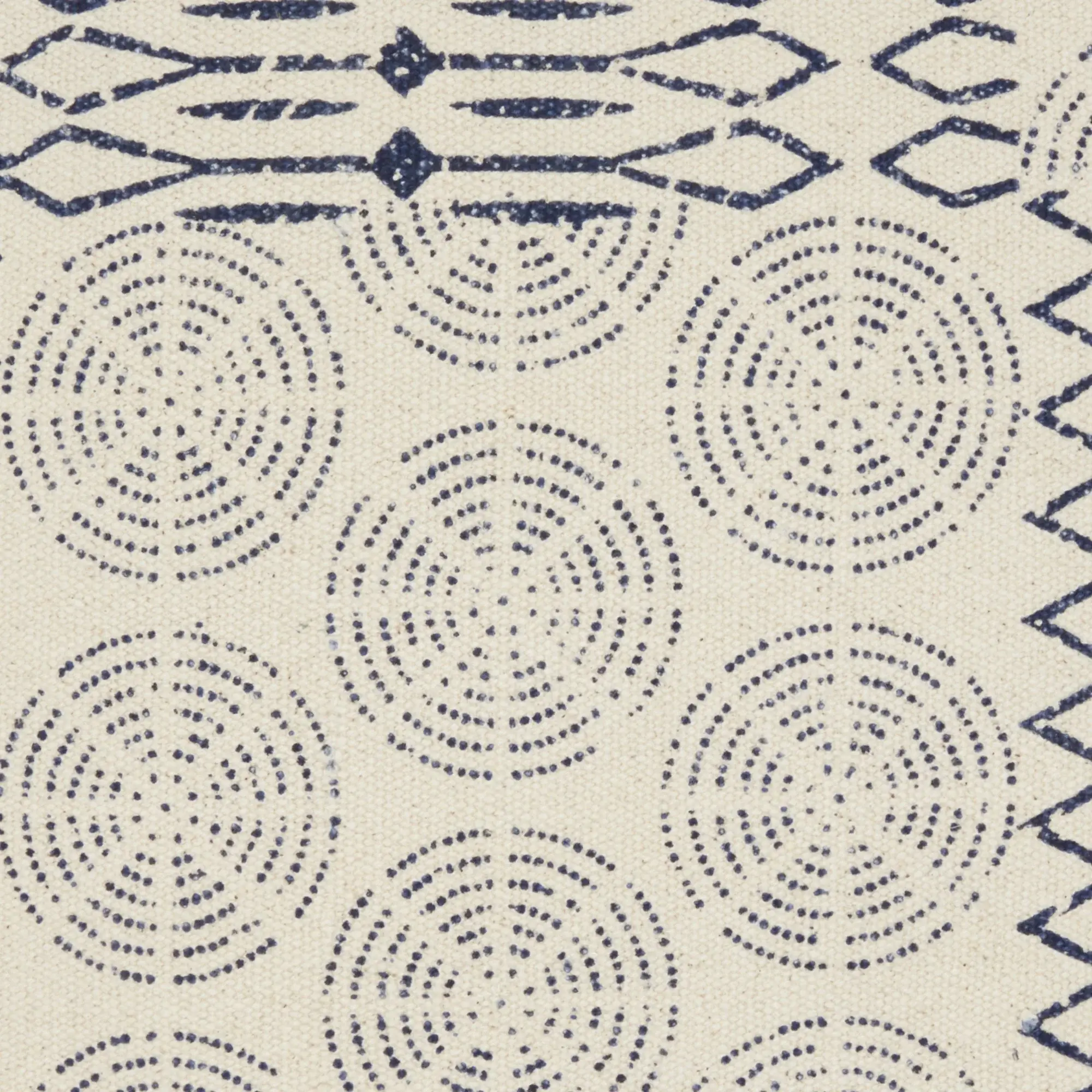 Indigo And Ivory Geometric Throw Pillow - Image 6