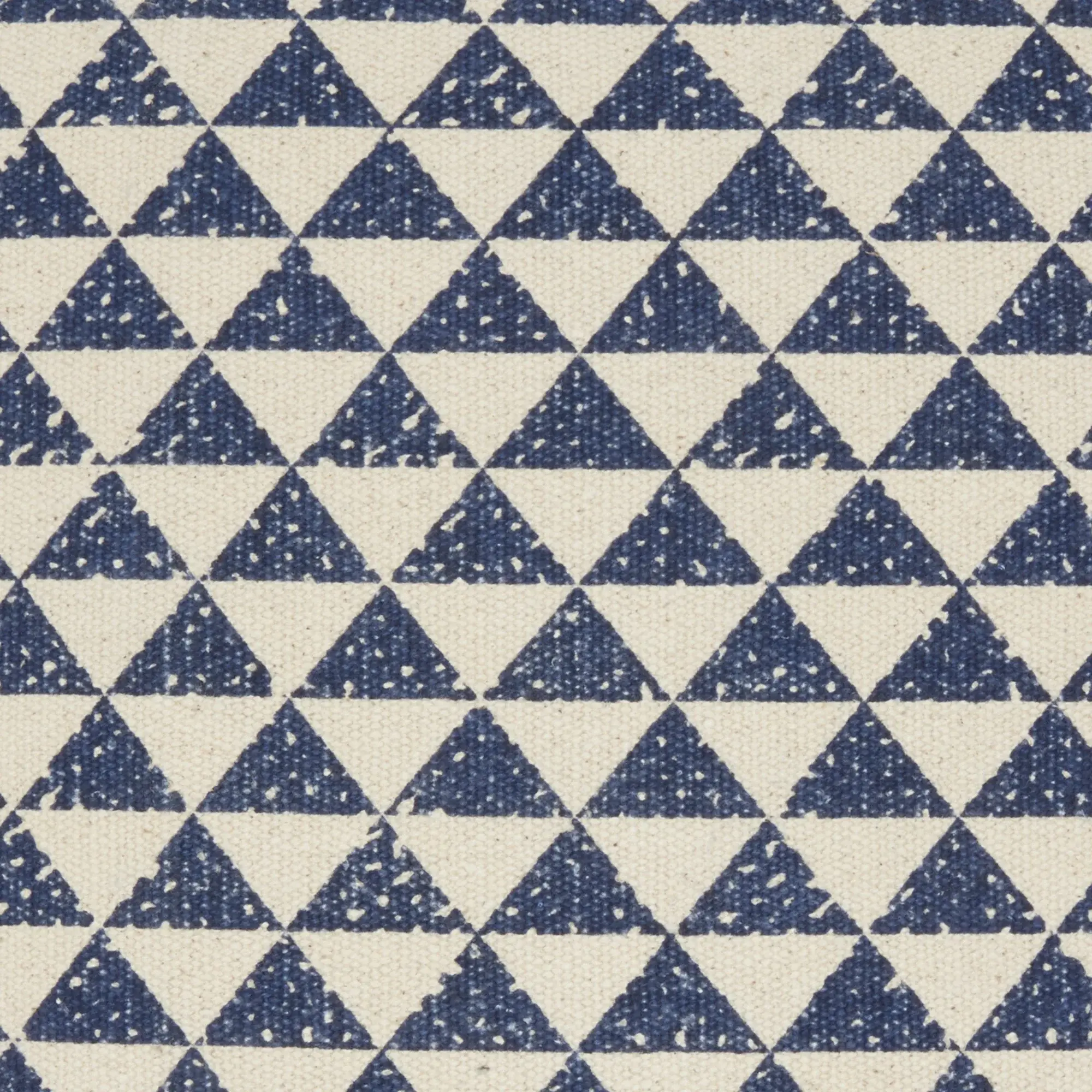 Indigo And Ivory Triangle Design Throw Pillow - Image 4