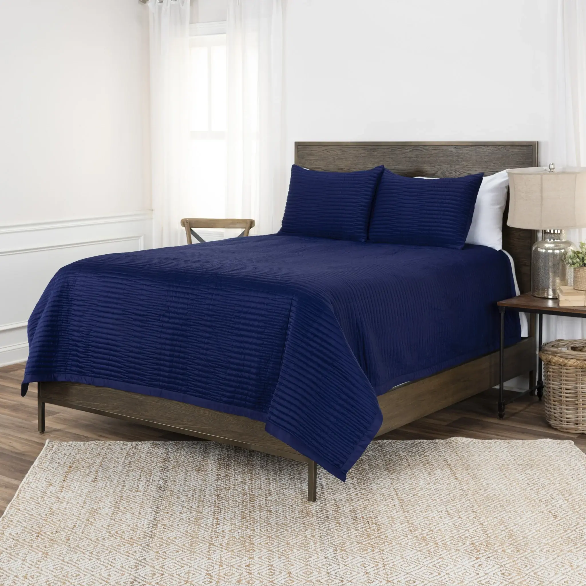 Indigo King Microfiber 300 Thread Count Machine Washable Down Alternative Comforter - Image 5