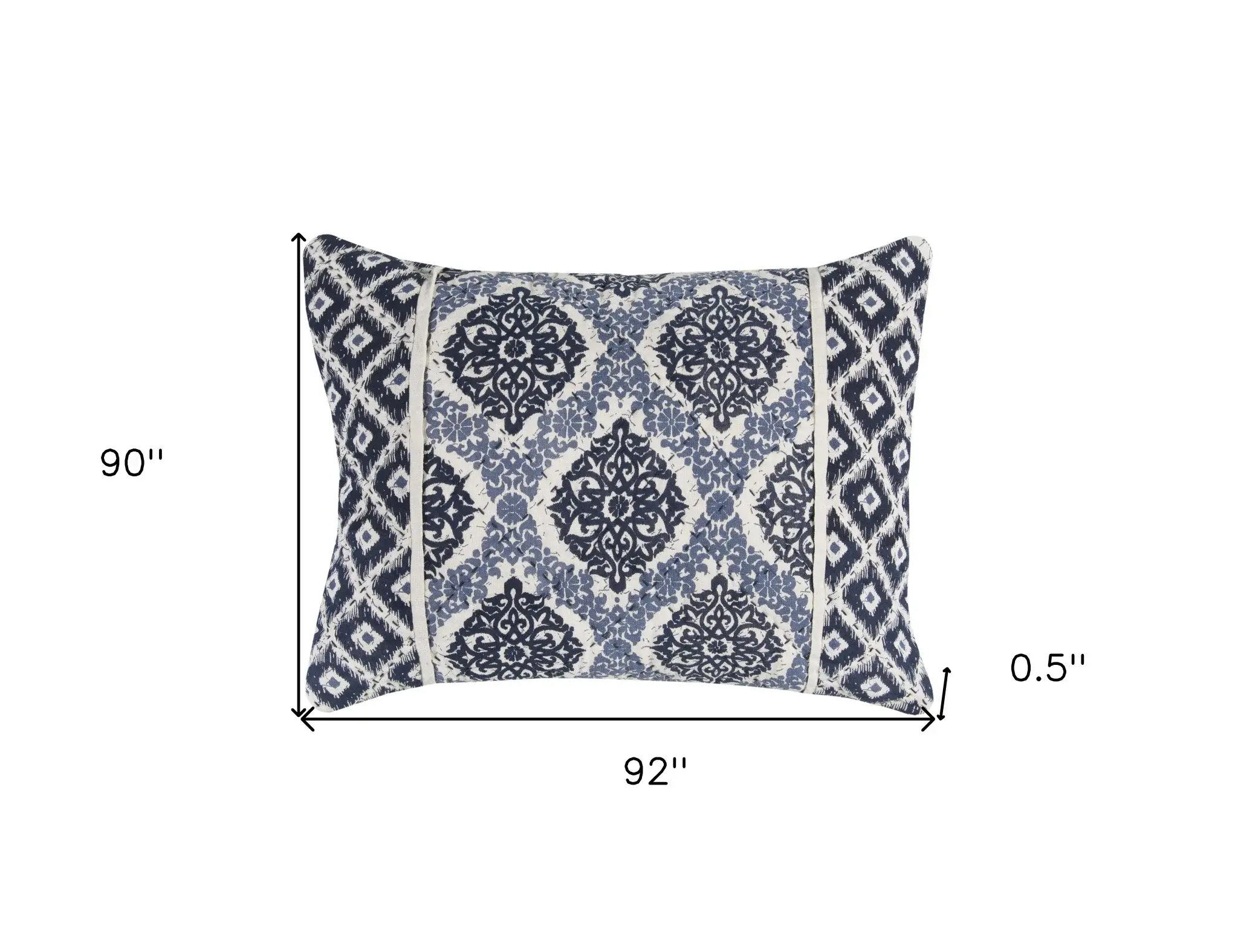 Indigo Queen 100% Cotton 300 Thread Count Machine Washable Down Alternative Comforter - Image 9