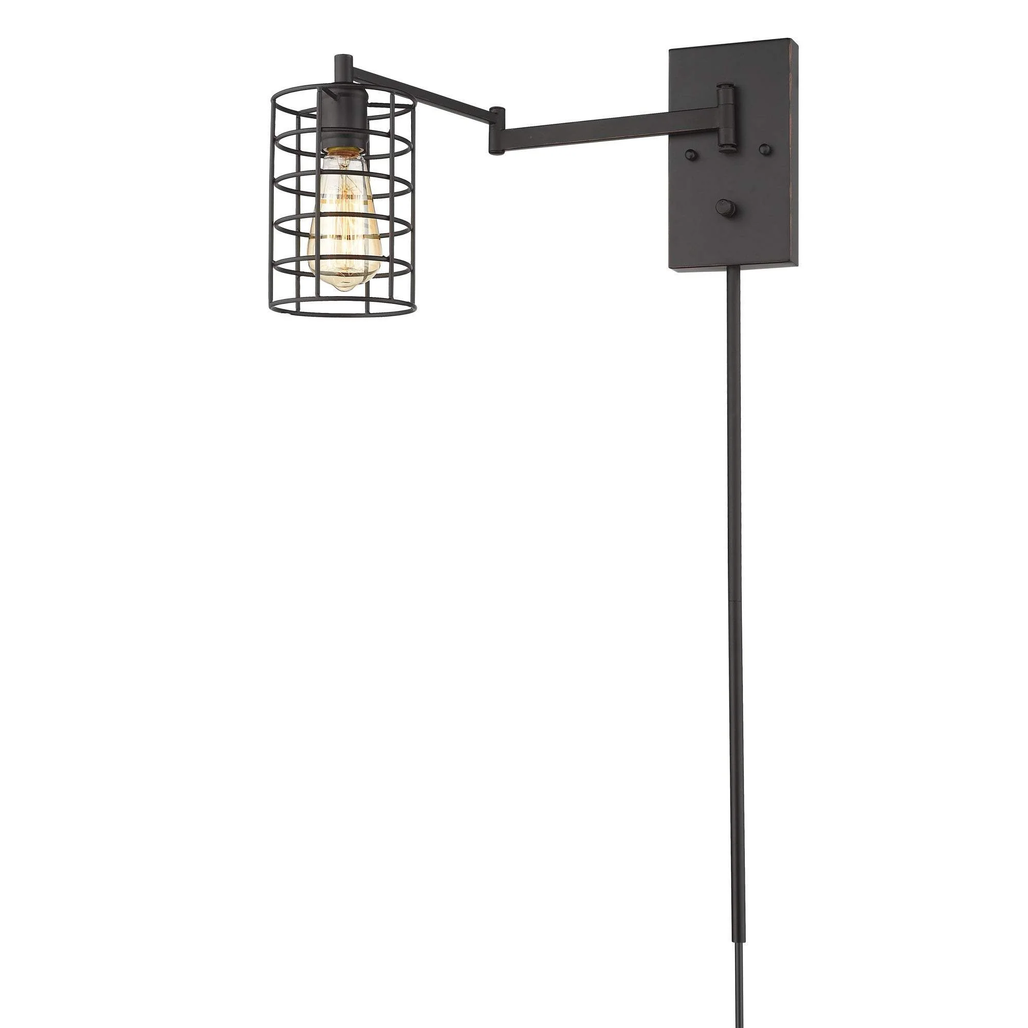 Industrial Bronze Metal Wall Sconce - Image 2