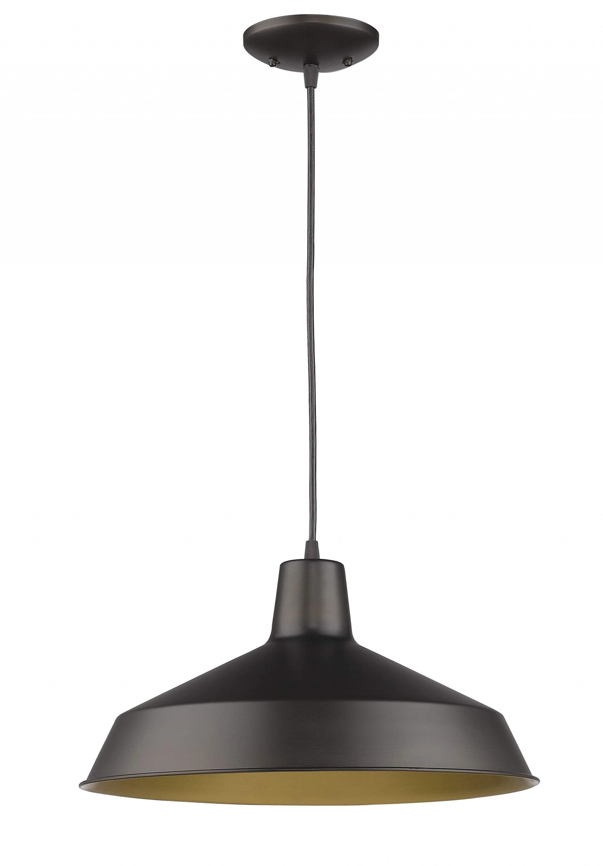 Industrial Brushed Bronze Hanging Light - Image 3