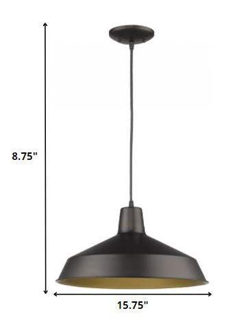 Industrial Brushed Bronze Hanging Light - Image 6