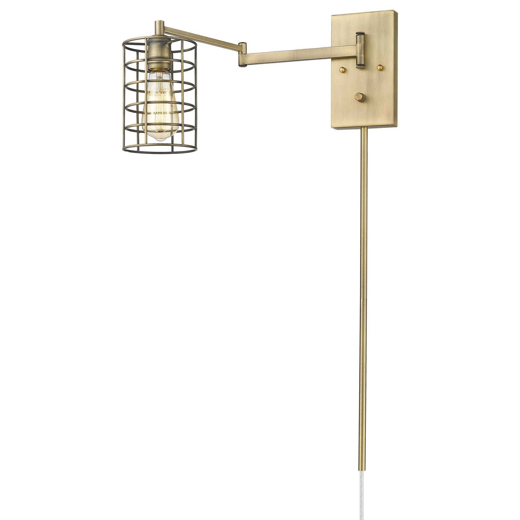 Industrial Gold Metal Wall Sconce - Image 2