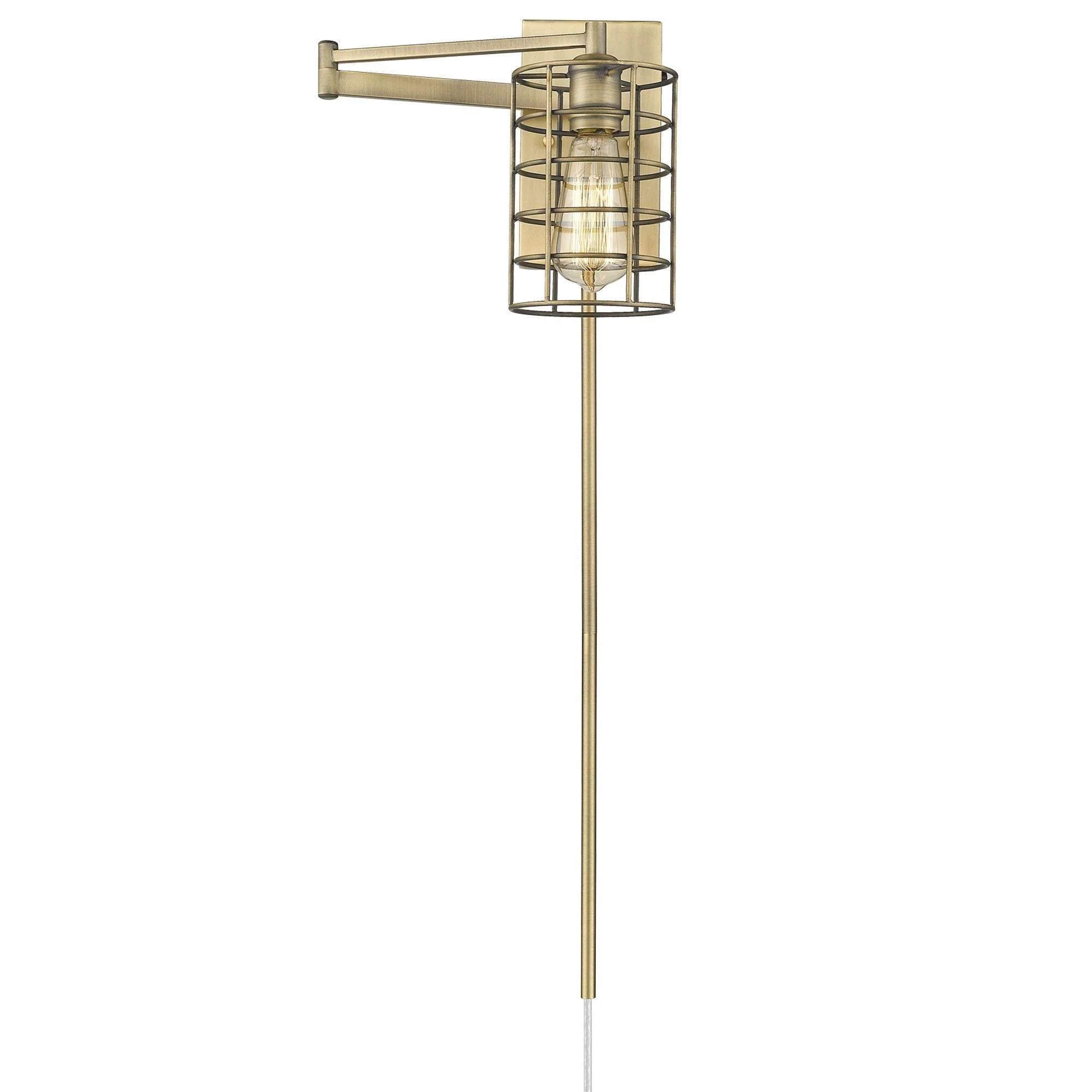 Industrial Gold Metal Wall Sconce - Image 4