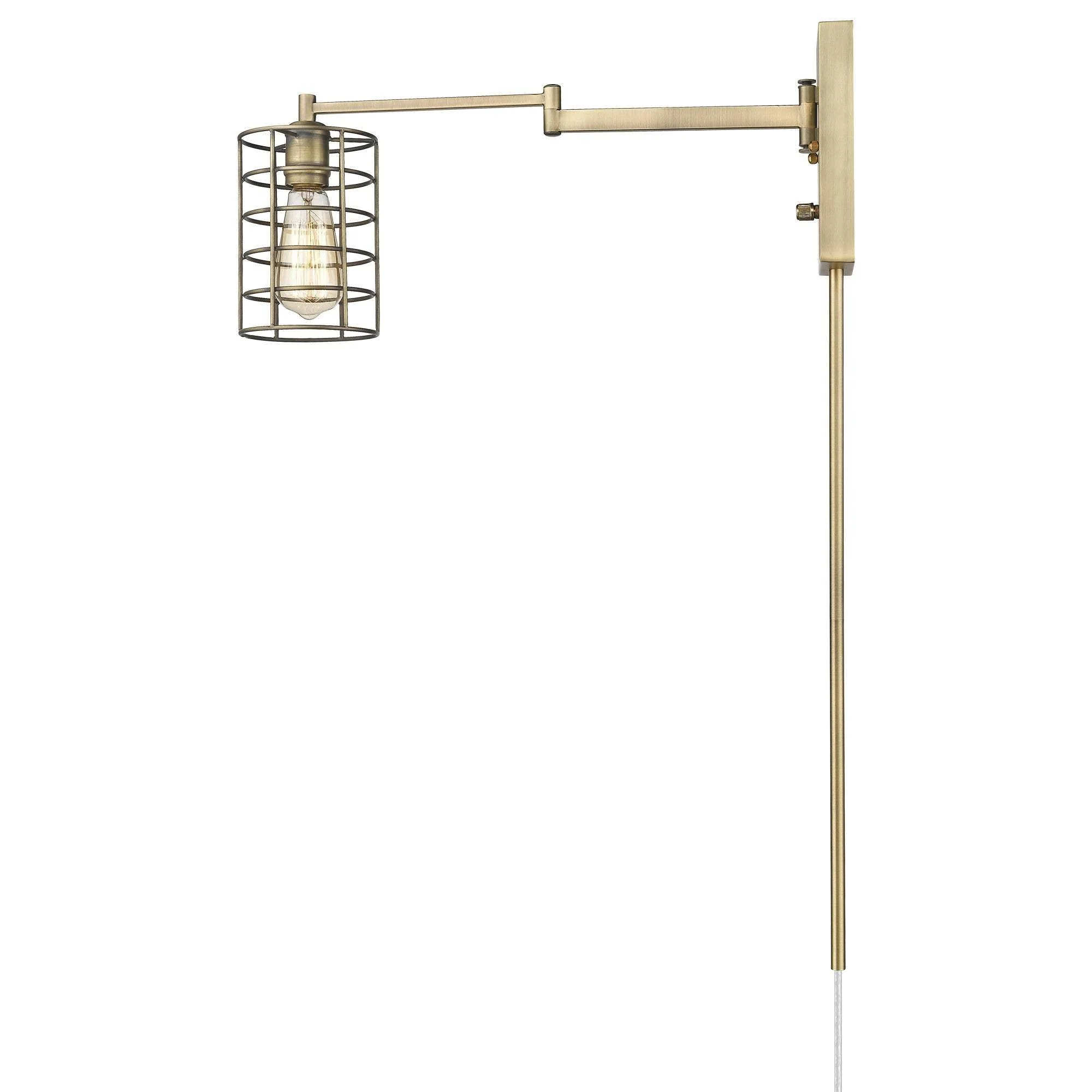 Industrial Gold Metal Wall Sconce - Image 5