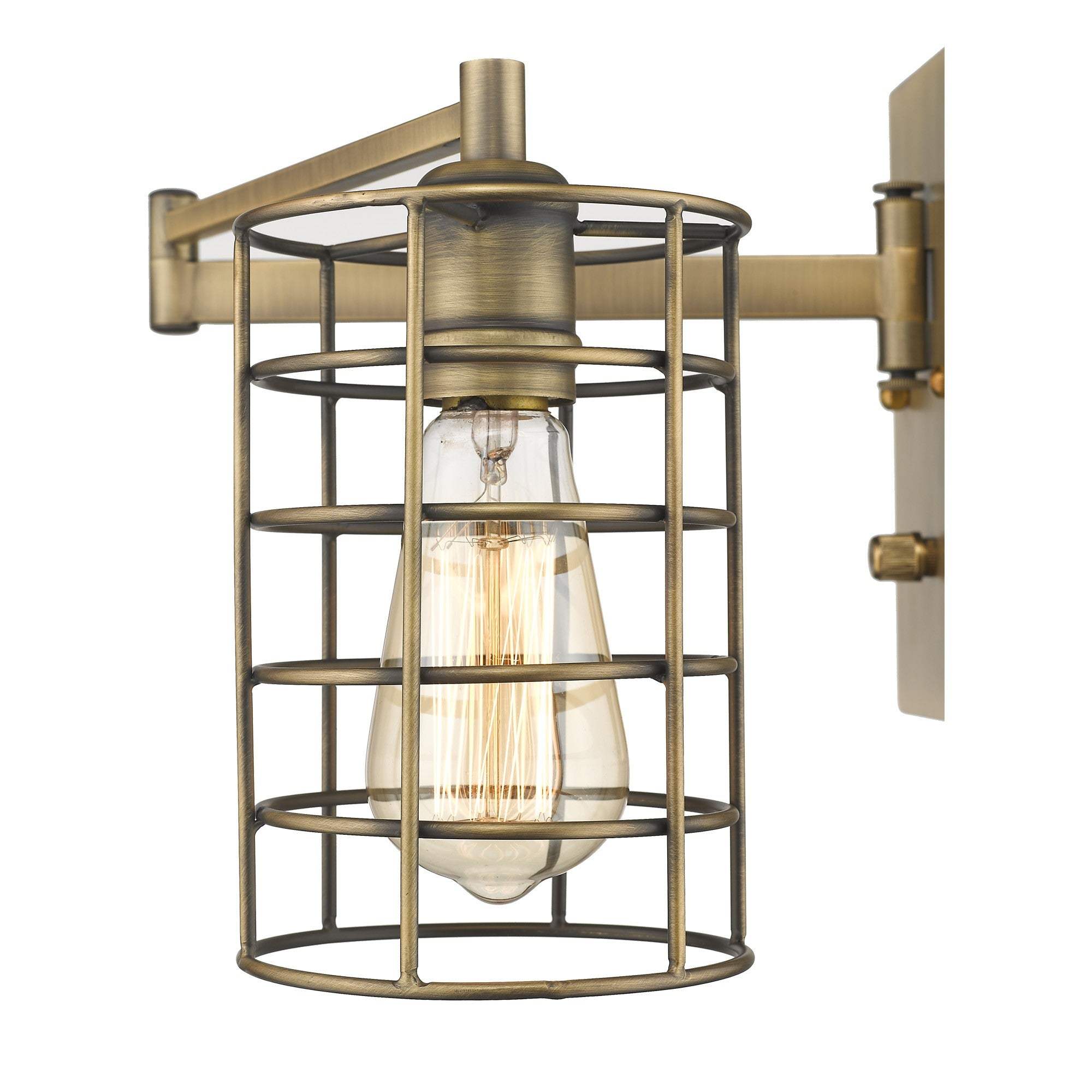 Industrial Gold Metal Wall Sconce - Image 6