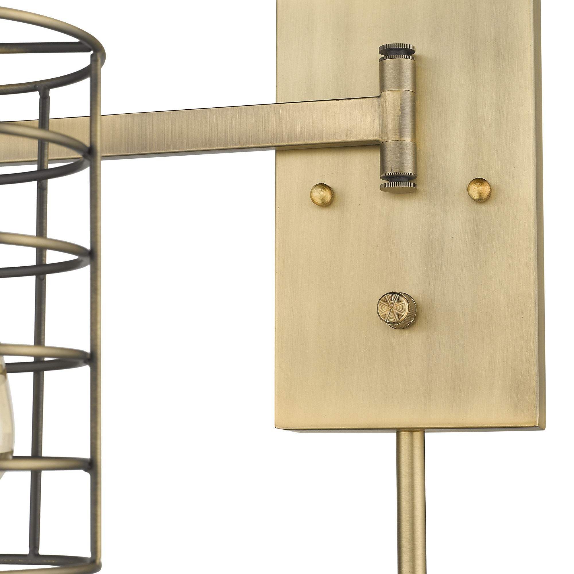 Industrial Gold Metal Wall Sconce - Image 7