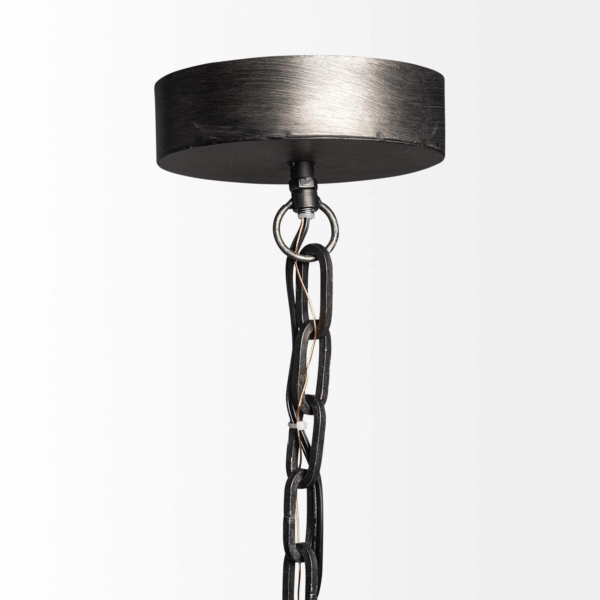 Industrial Gray Metal Hanging Pendant Light - Image 3