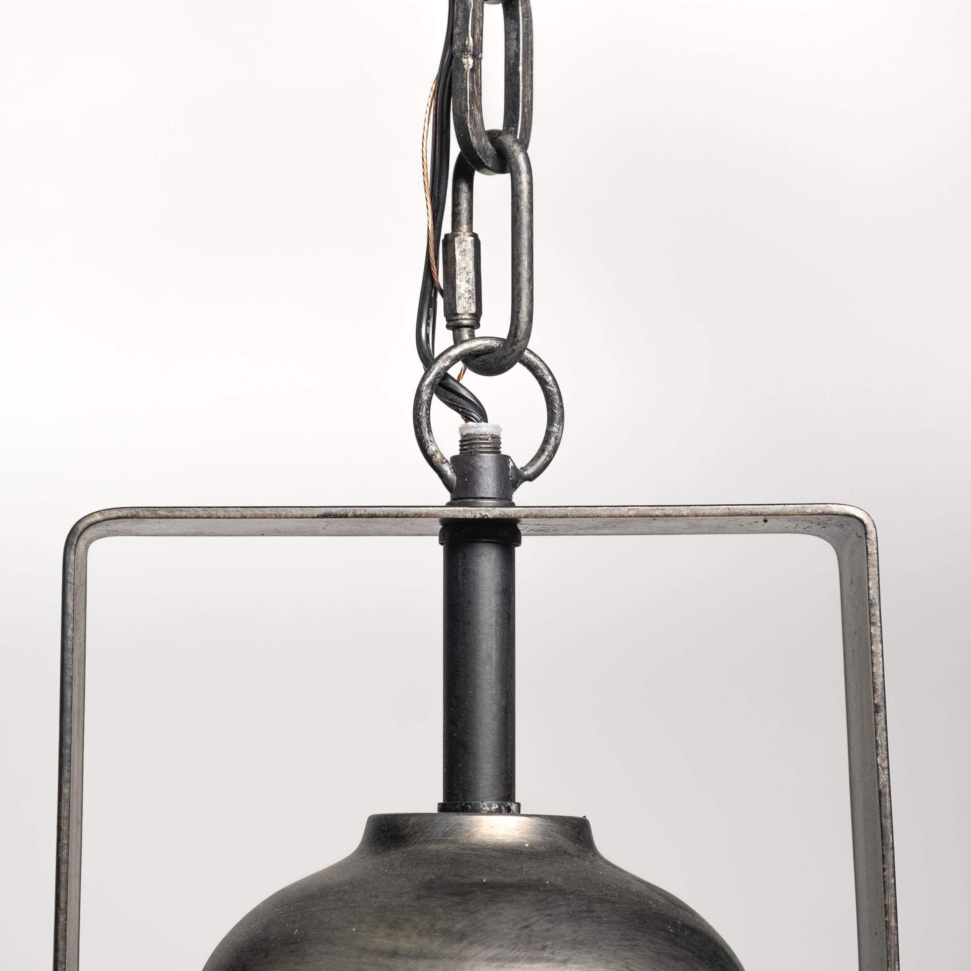 Industrial Gray Metal Hanging Pendant Light - Image 6