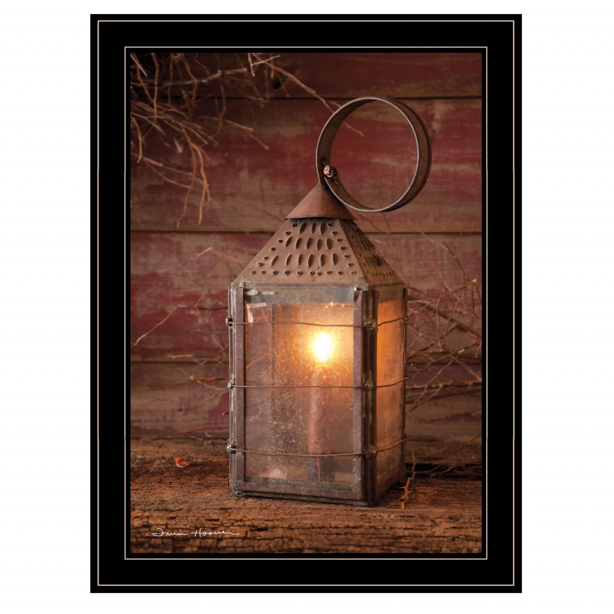Innkeepers Lantern 1 Black Framed Print Wall Art - Image 2