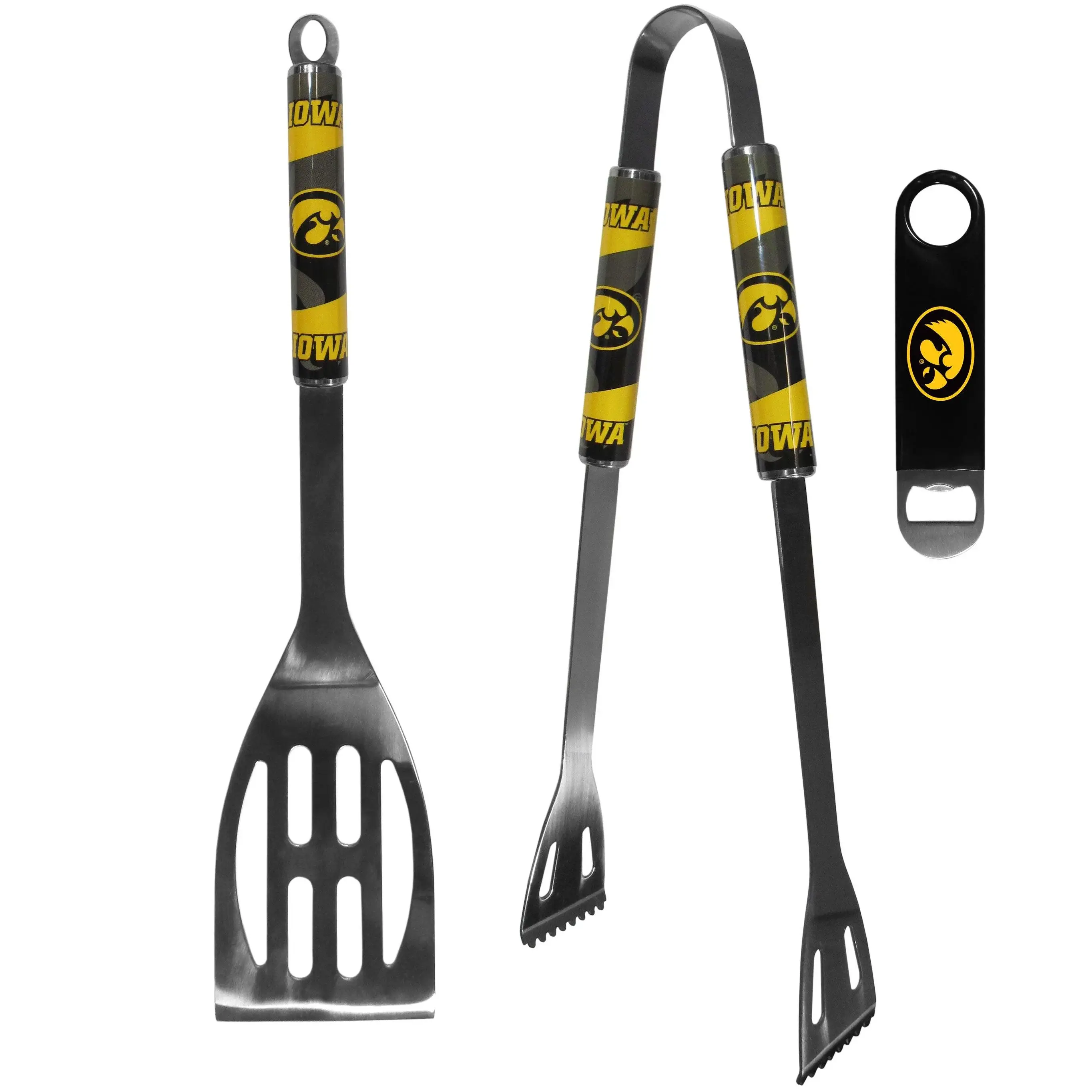 Iowa Hawkeyes 2 pc BBQ Set and Bottle Opener